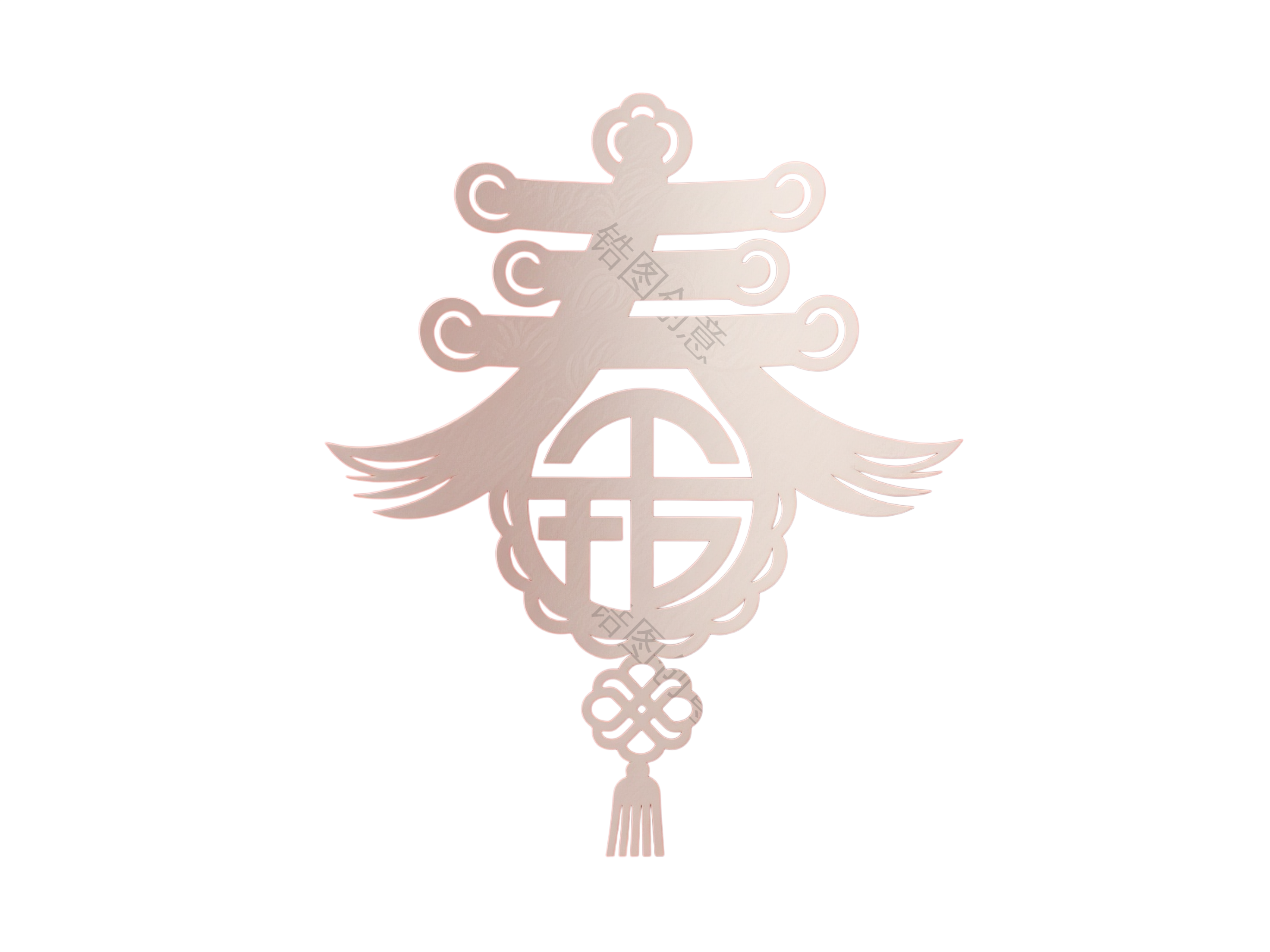 纸雕剪纸春节春字元素