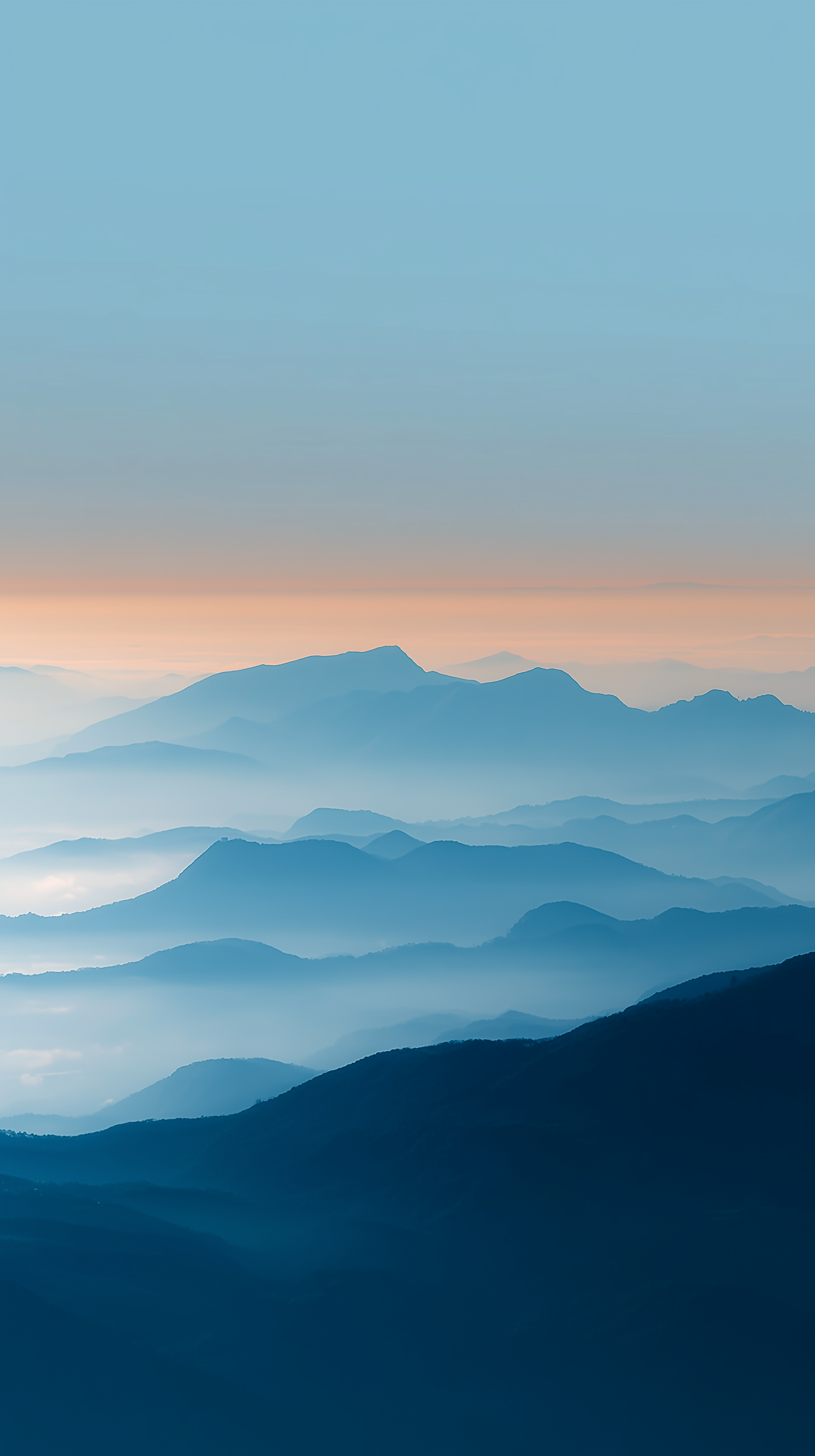 蓝色自然风光山背景素材