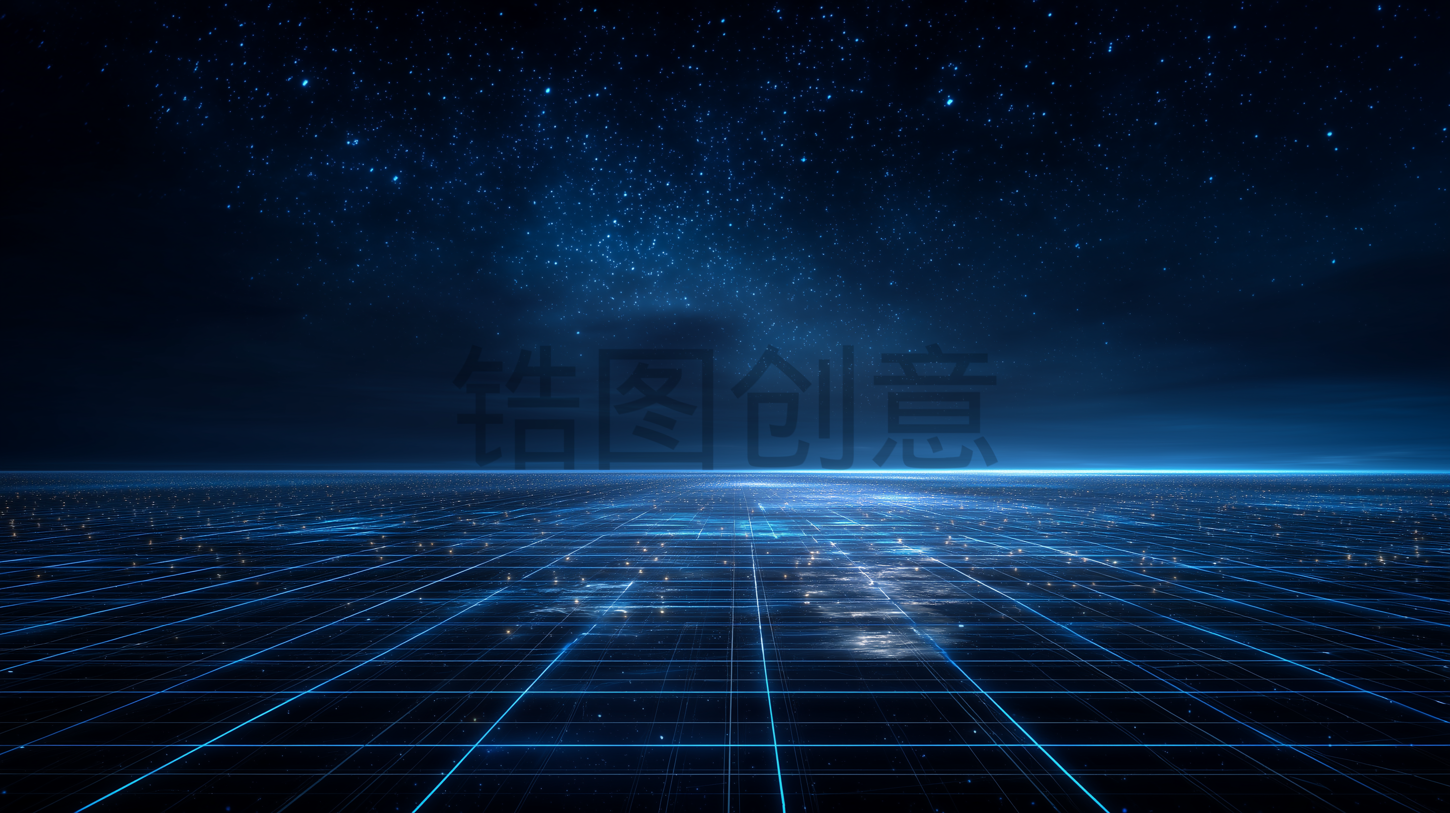大气蓝色科技点线粒子光线数据会议背景素材