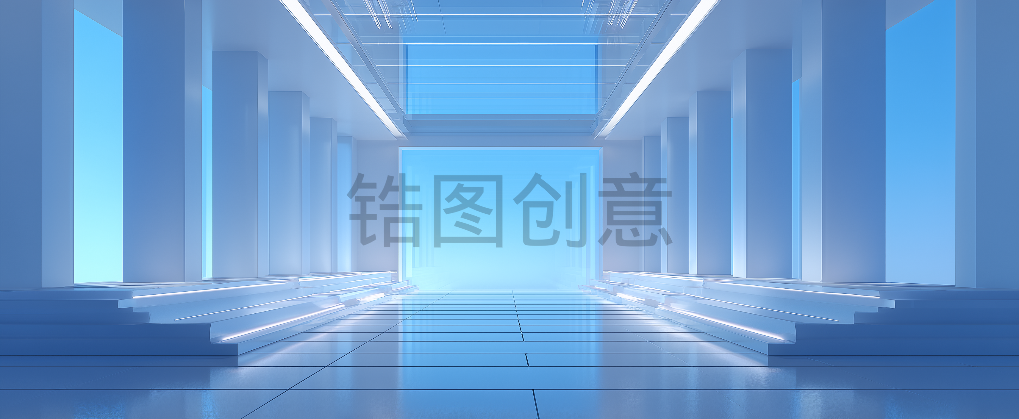 蓝色空间背景