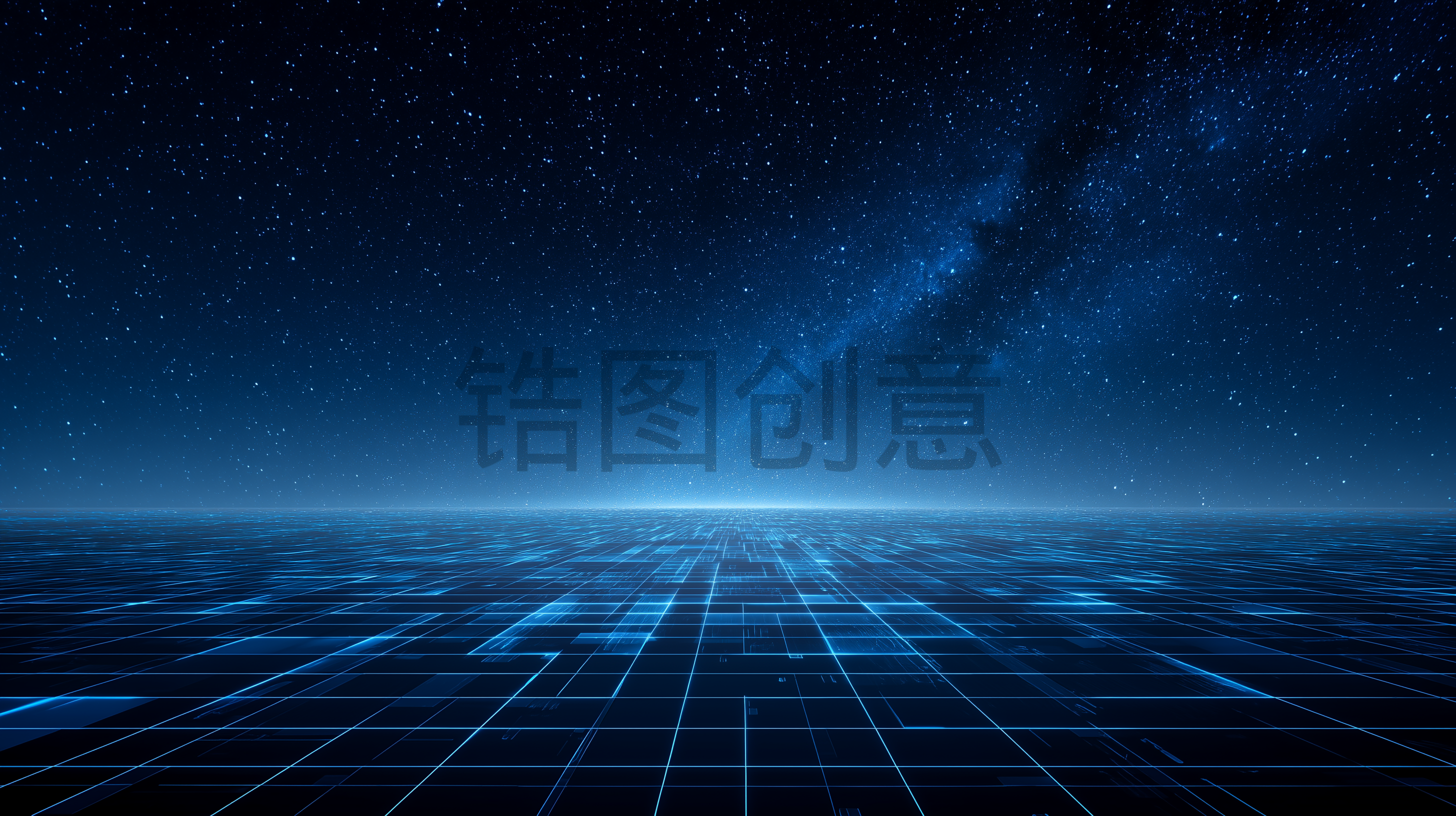大气深蓝色科技点线粒子光线数据会议背景素材
