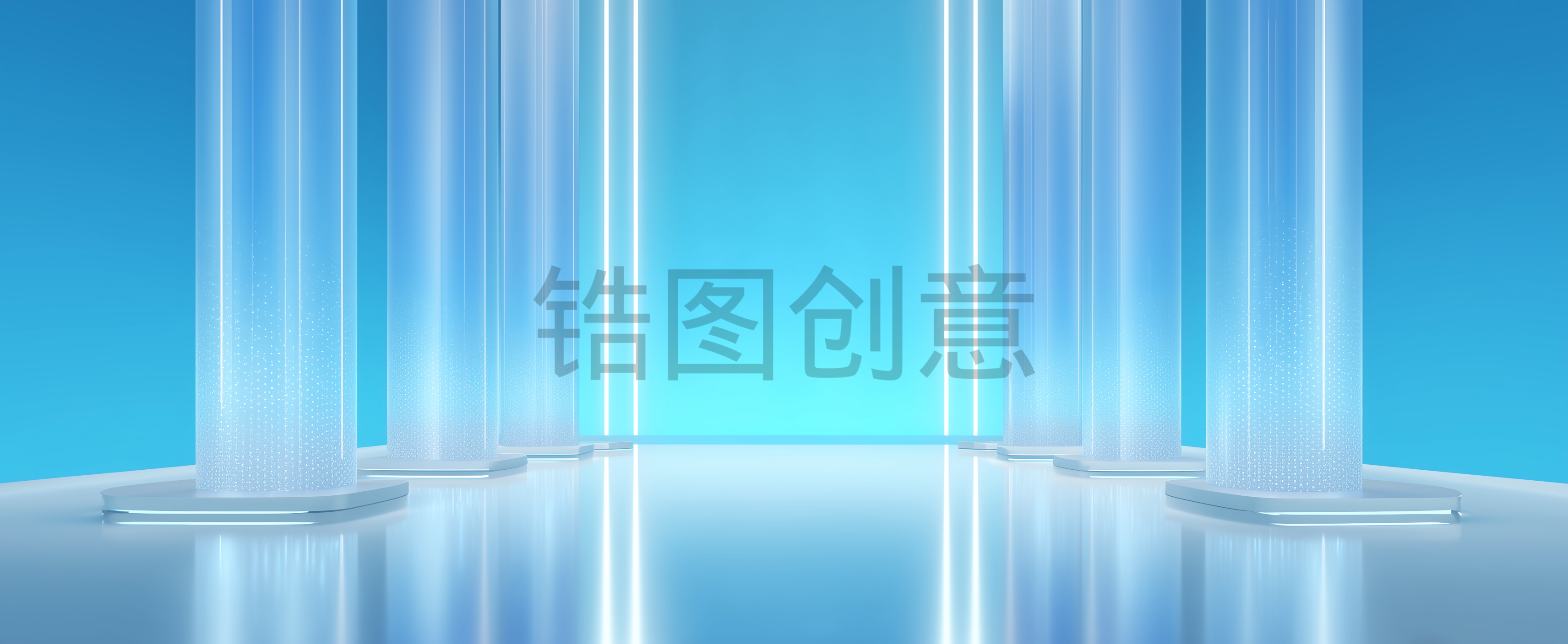 蓝色空间背景素材