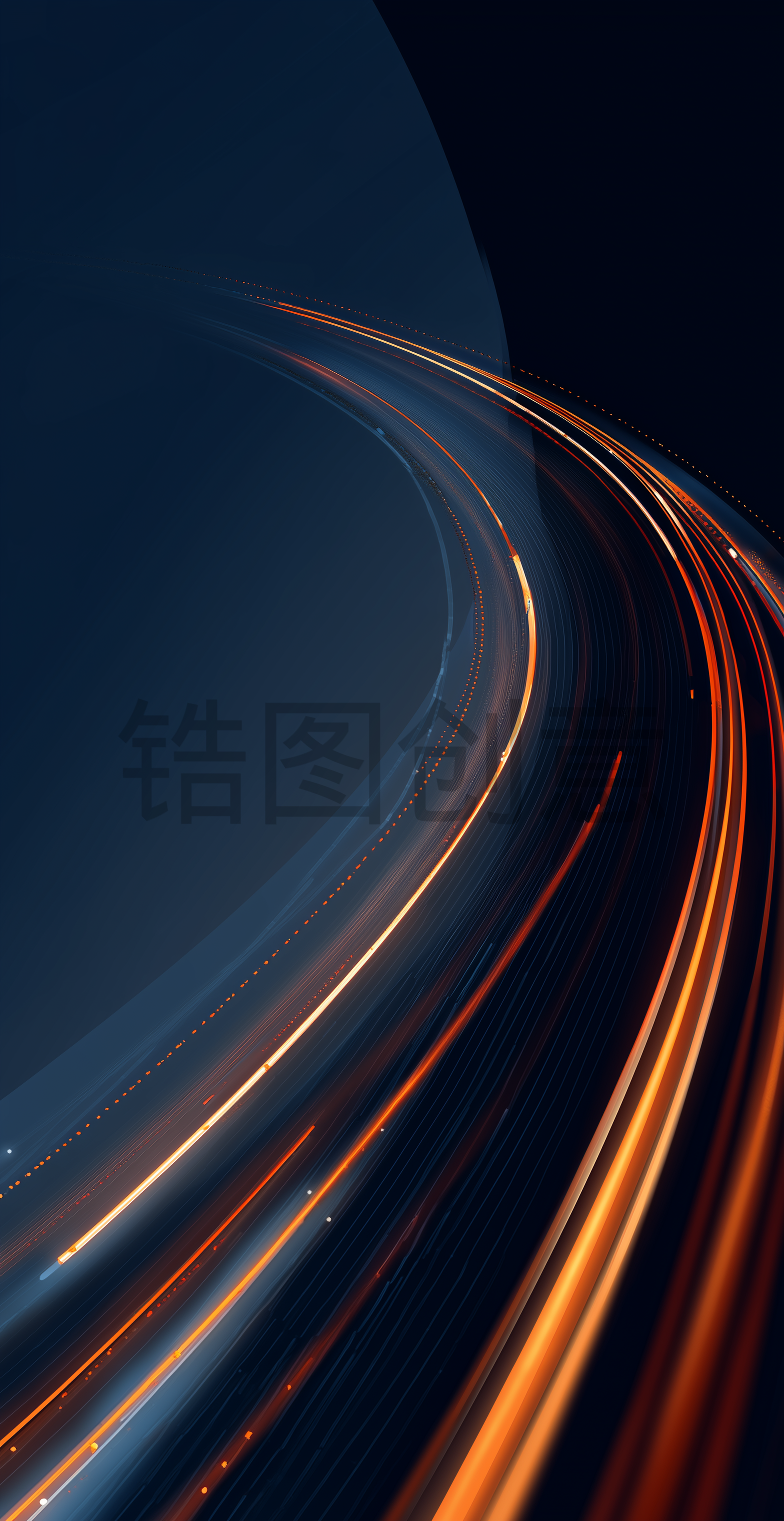 深蓝色曲线背景