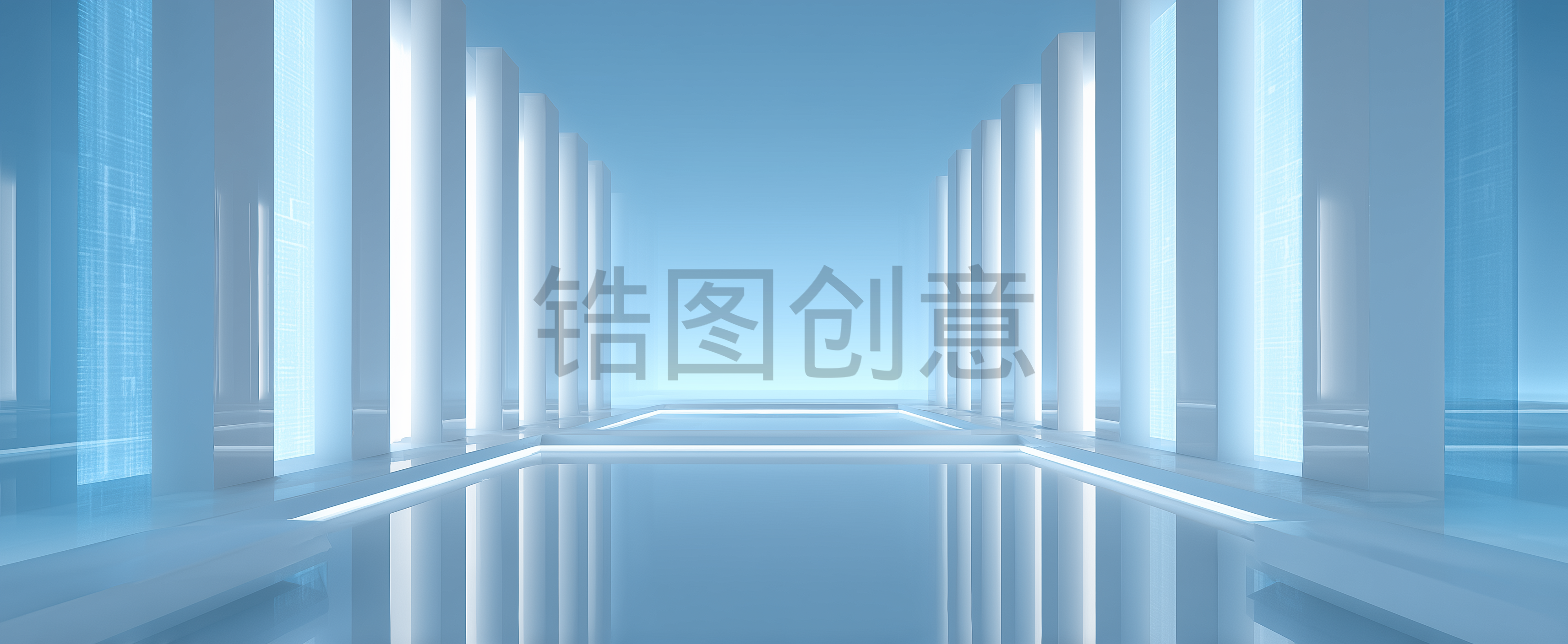 蓝色大气空间背景