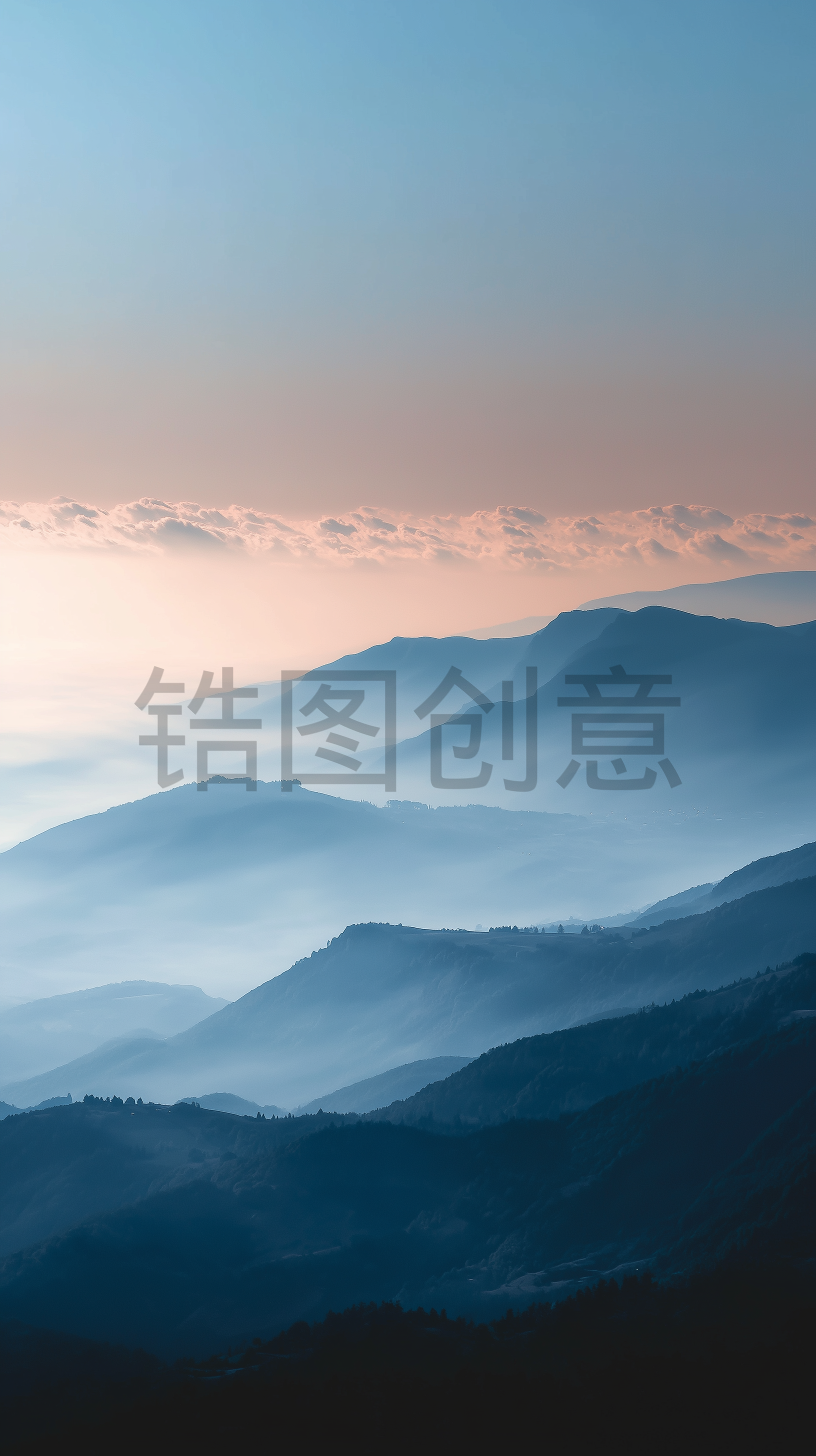 自然系列山脉云山朦胧感素材