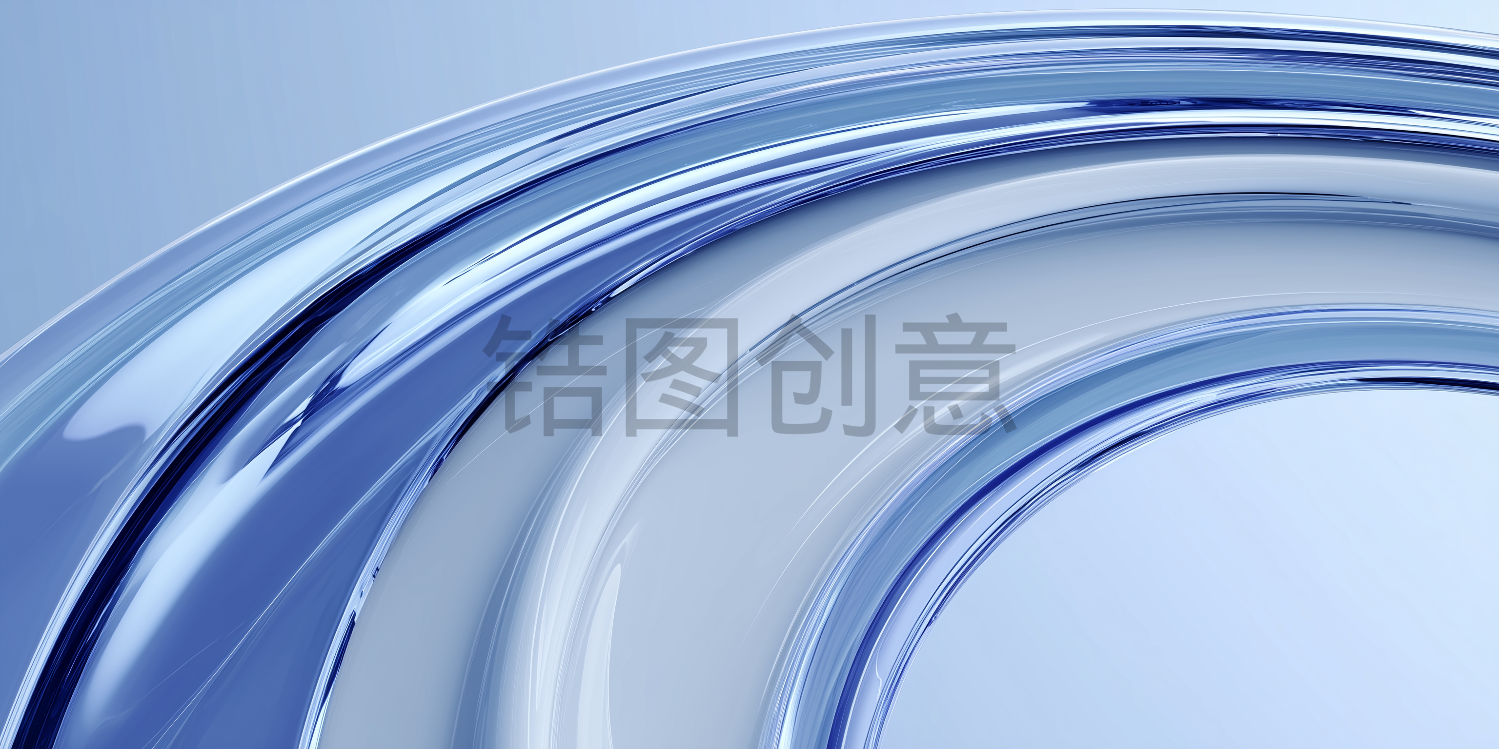 蓝色曲线空间背景素材