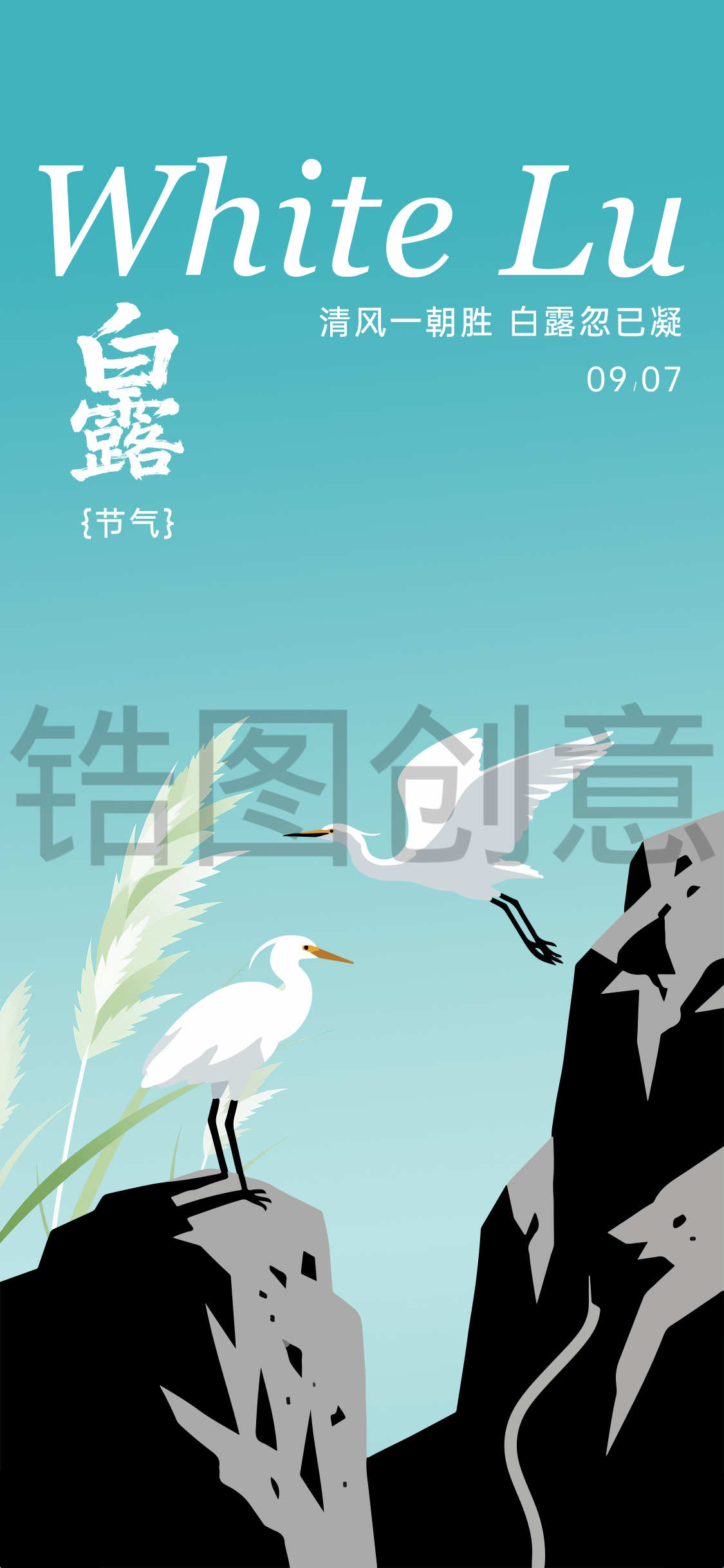 白露节气海报