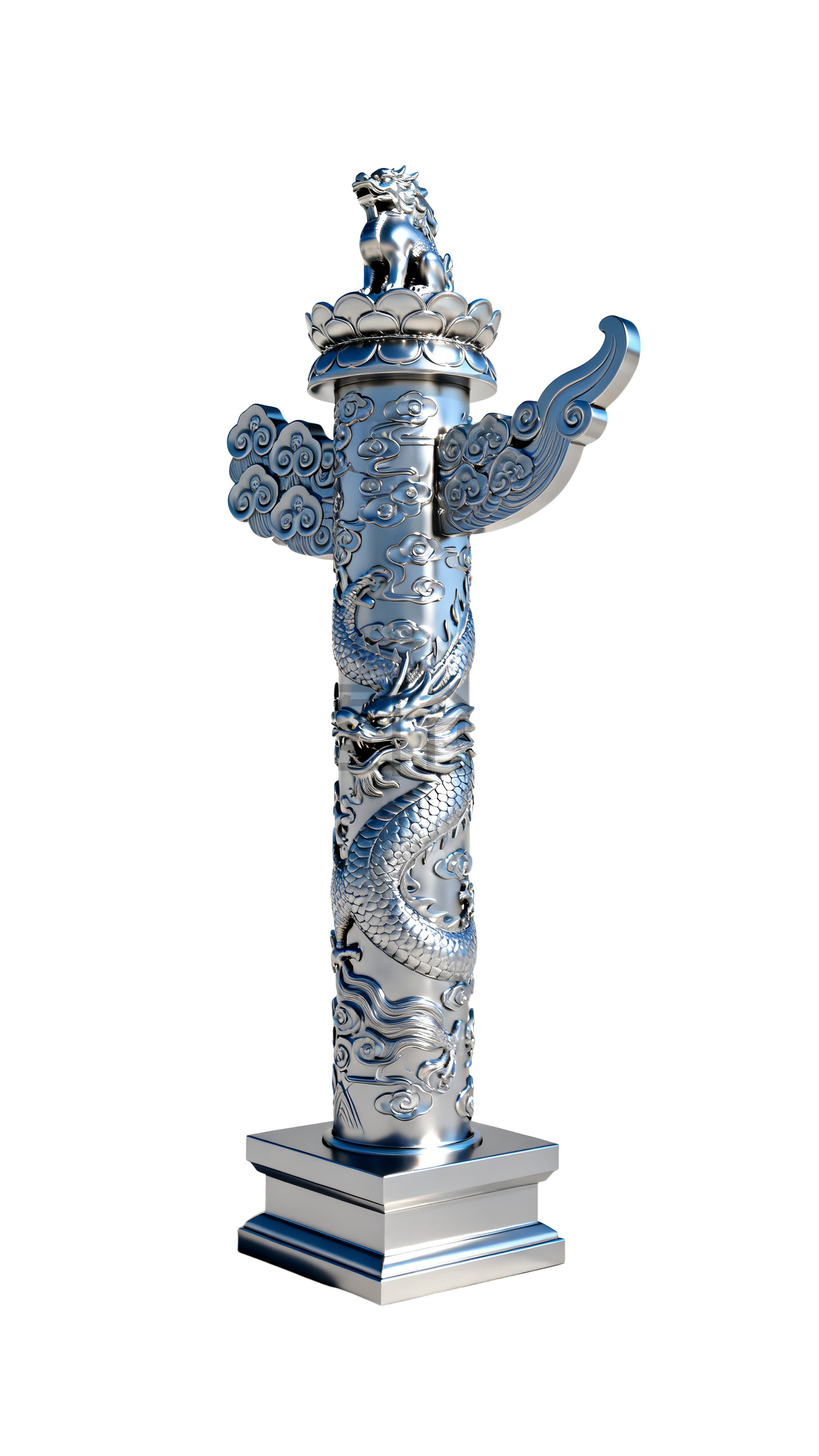 3d立体华表质感元素