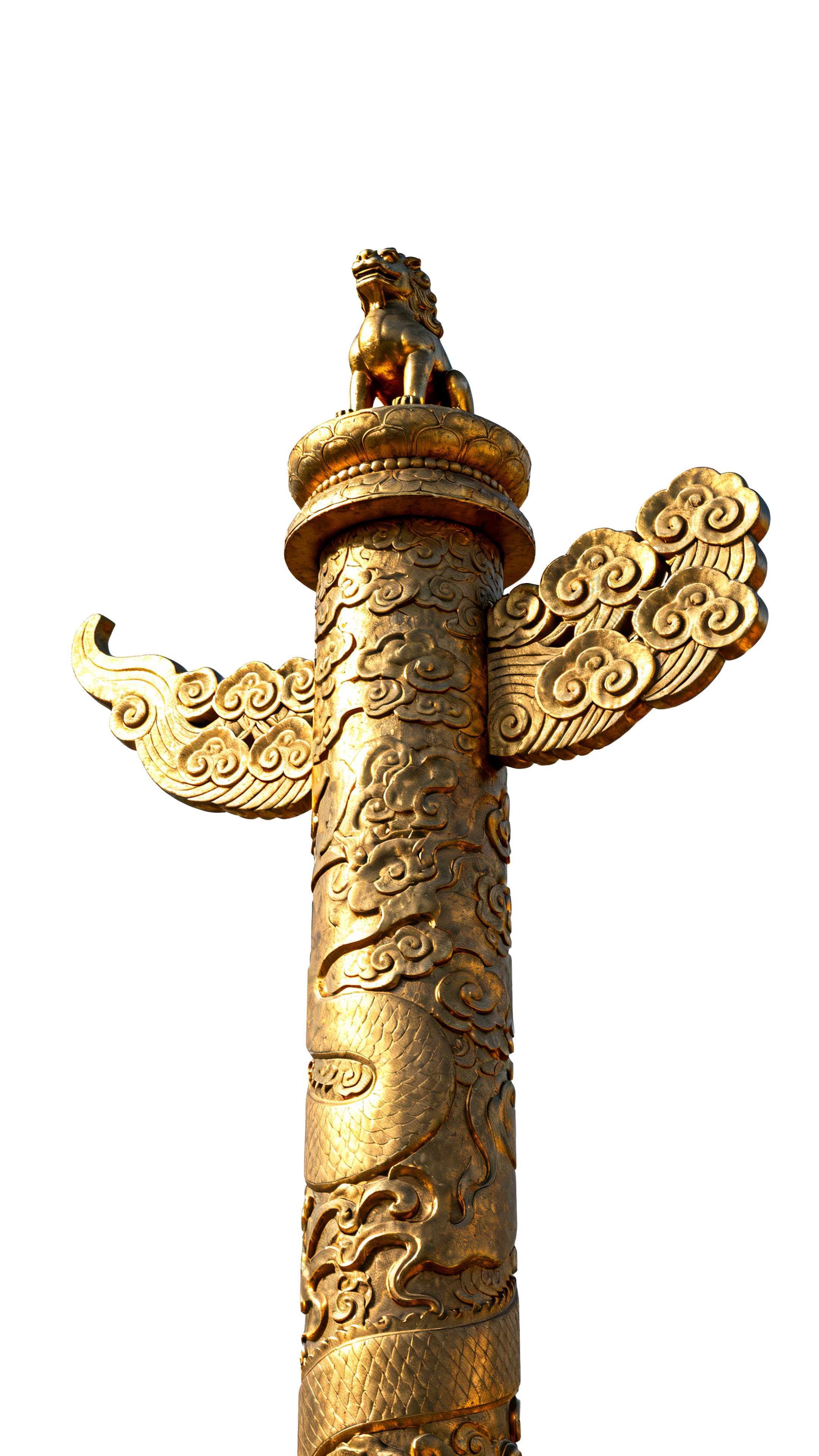 3d立体华表质感元素