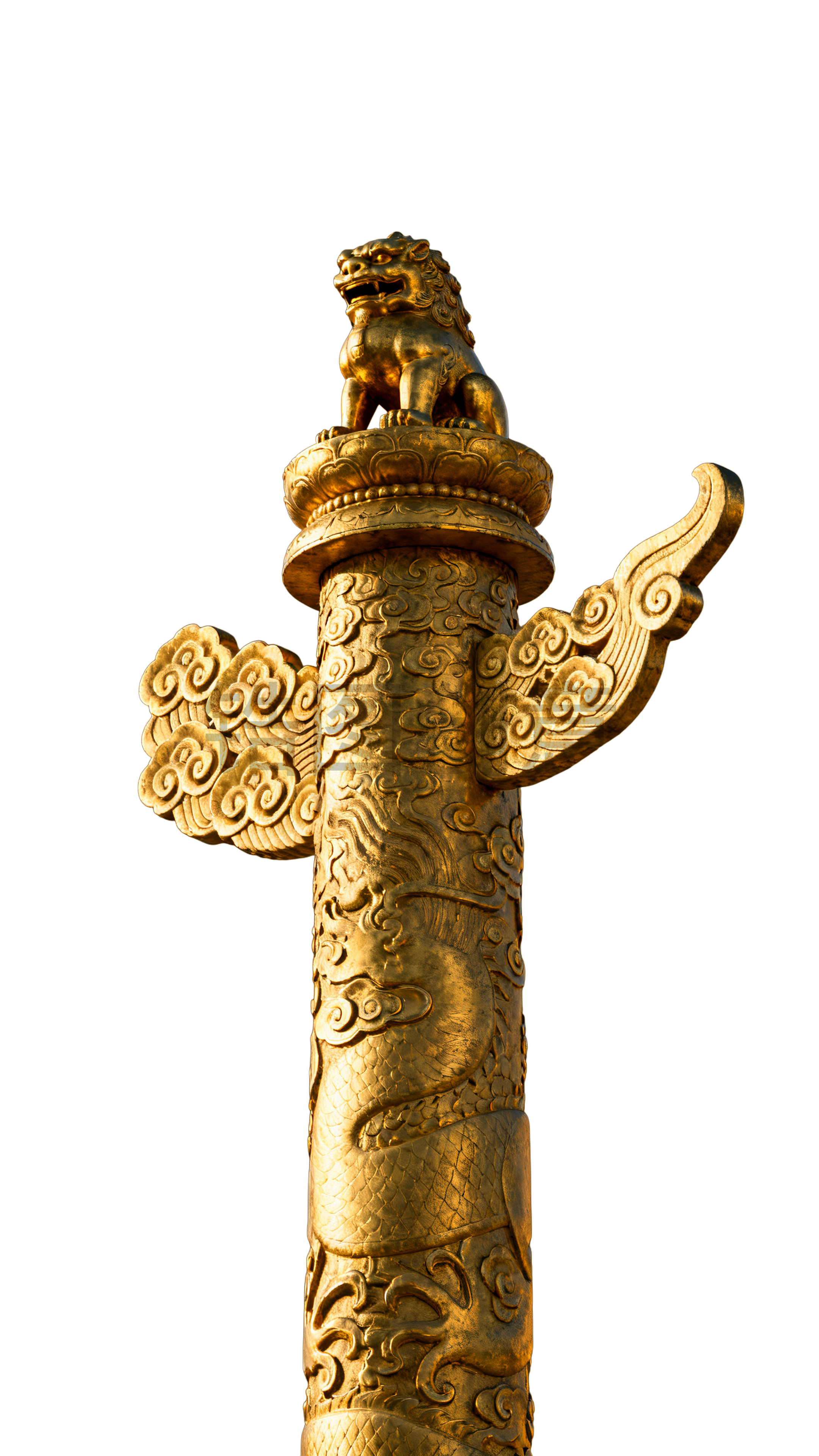 3d立体华表质感元素