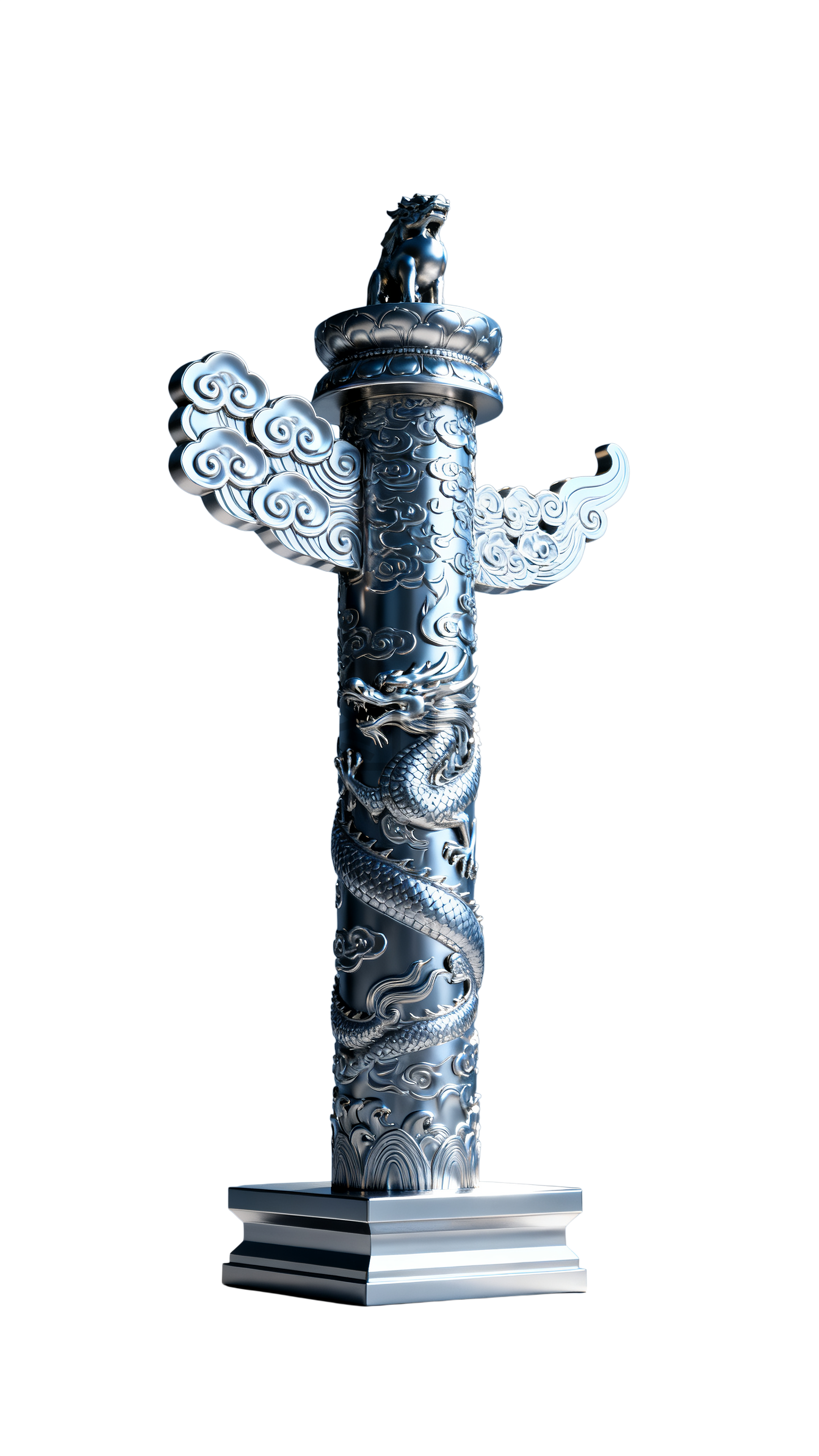 3d立体华表质感元素