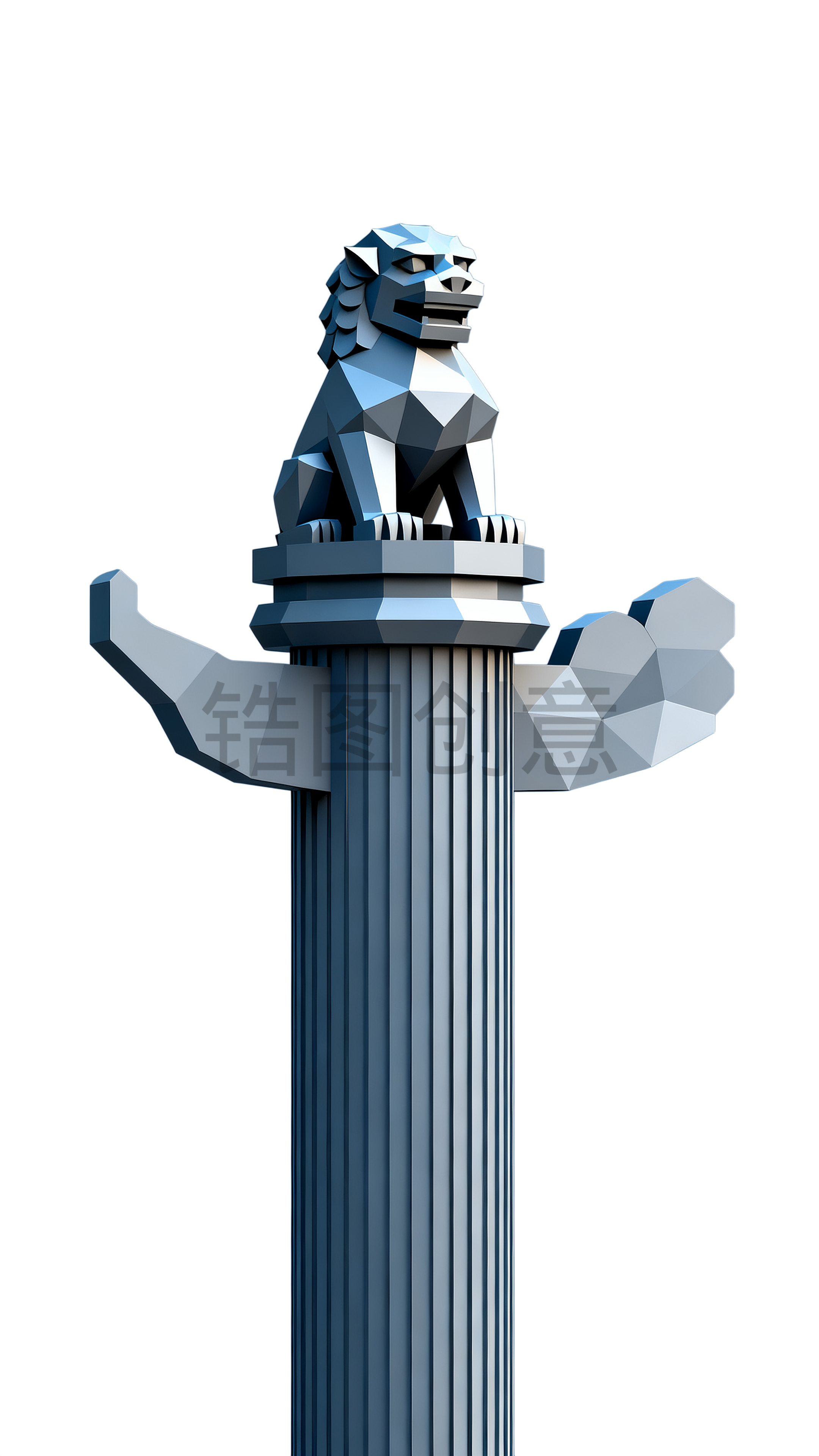 3d立体华表质感元素