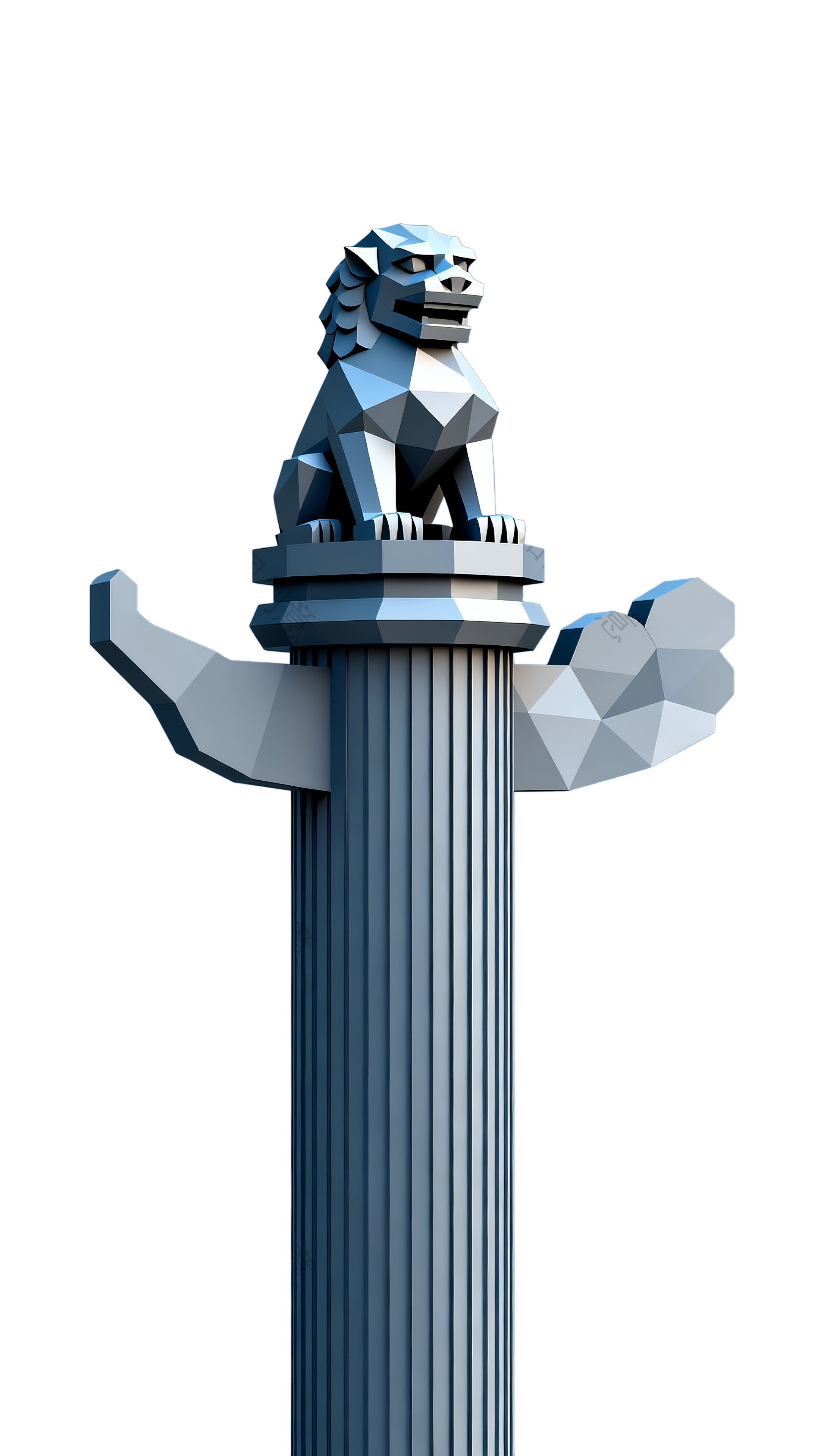 3d立体华表质感元素