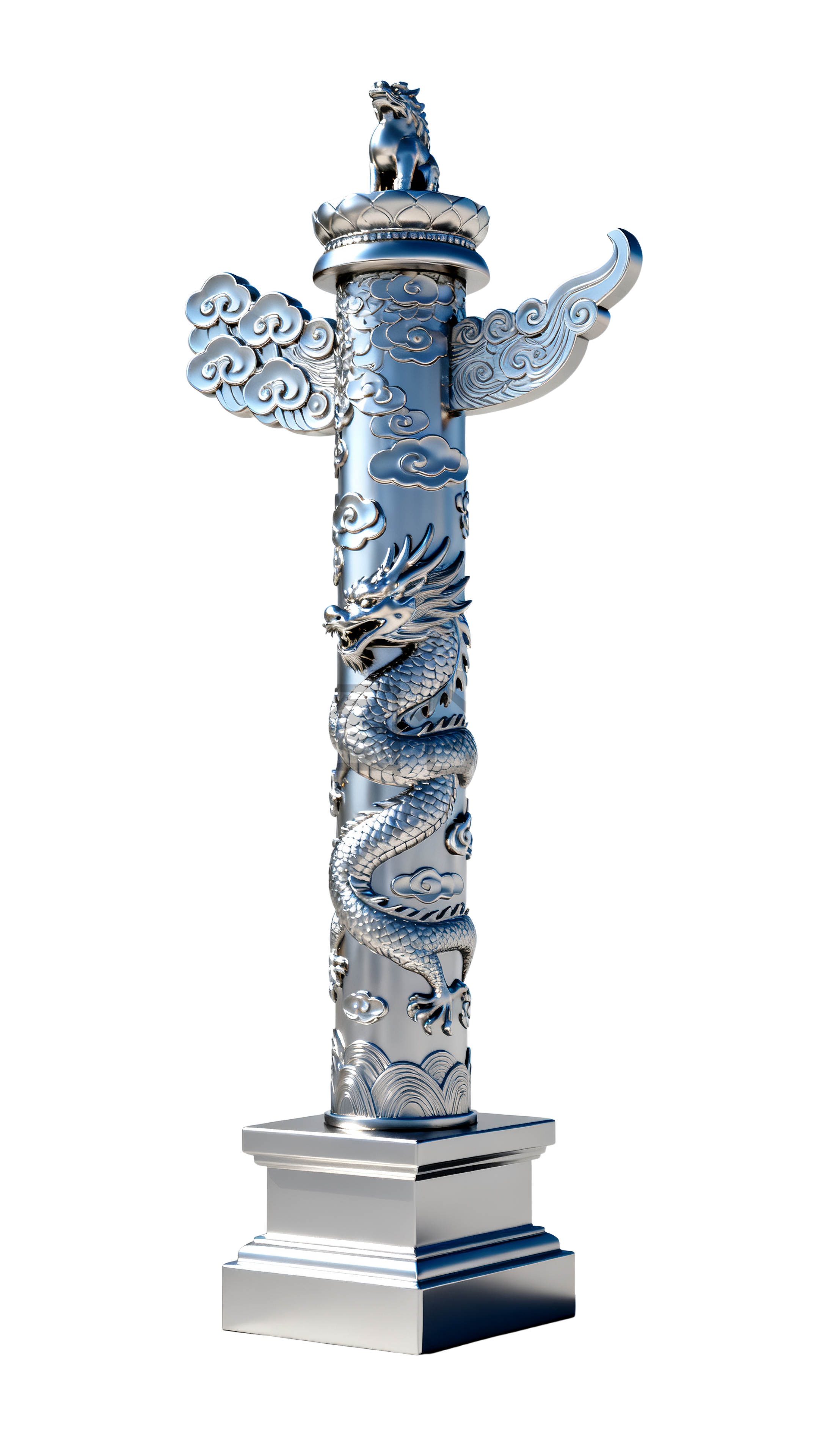 3d立体华表质感元素