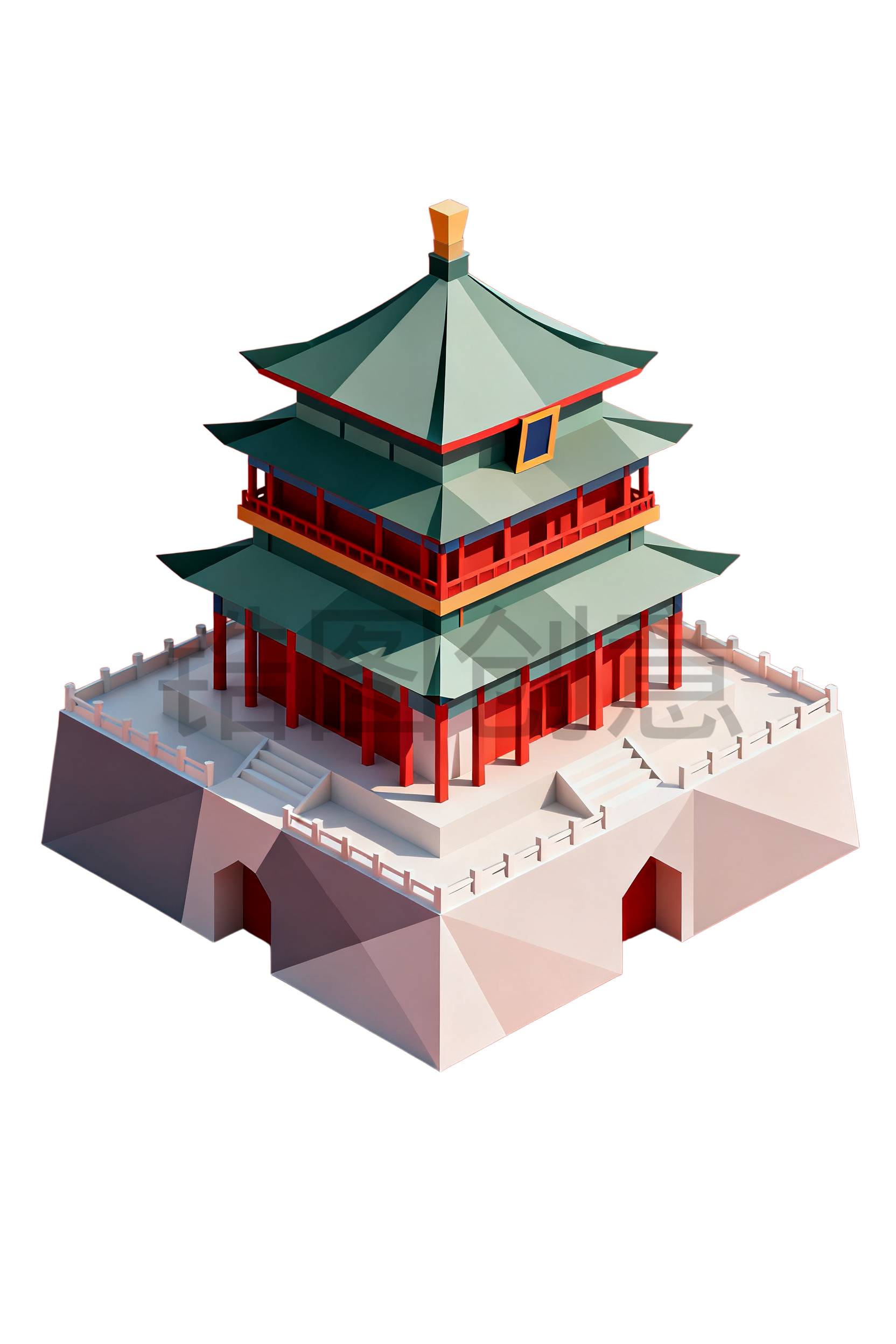 3d国风古风建筑元素