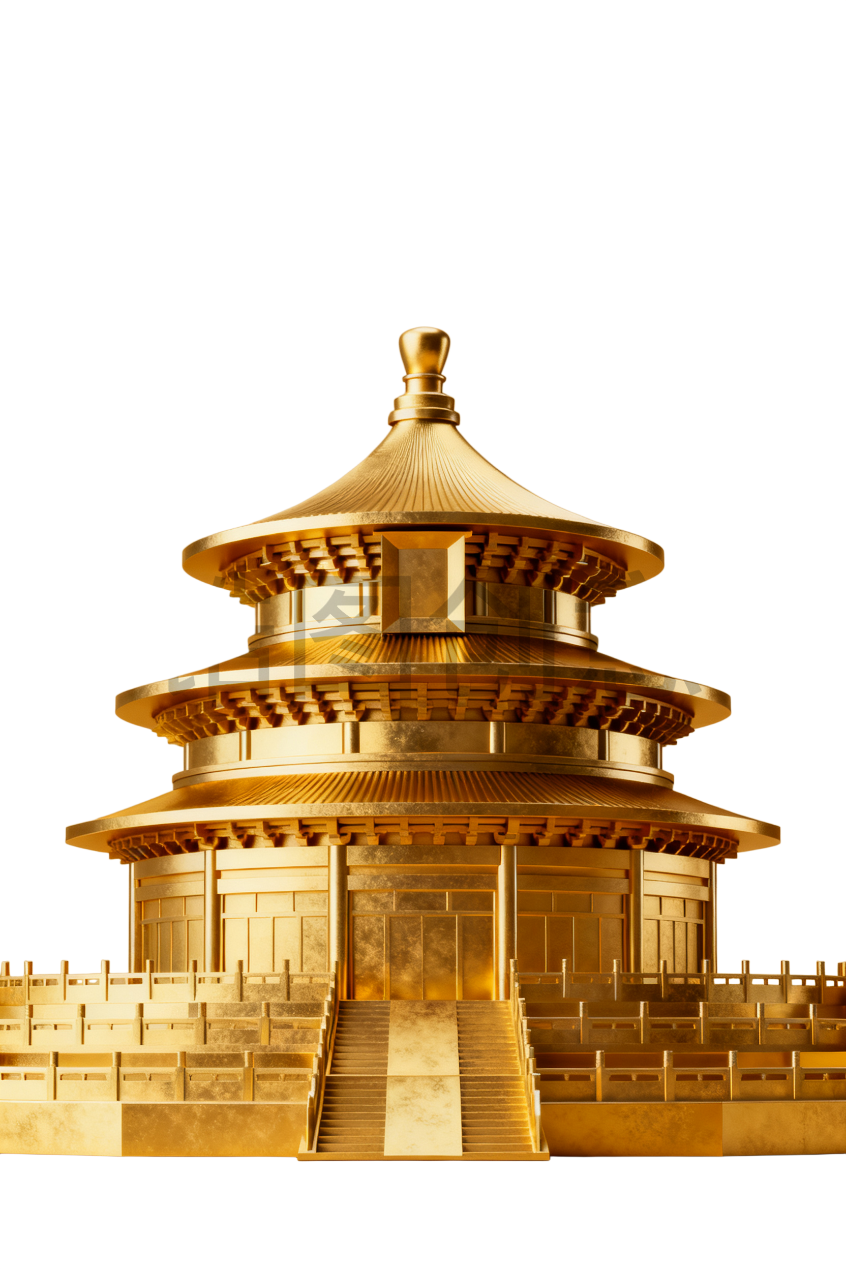 3d质感国风古风建筑元素