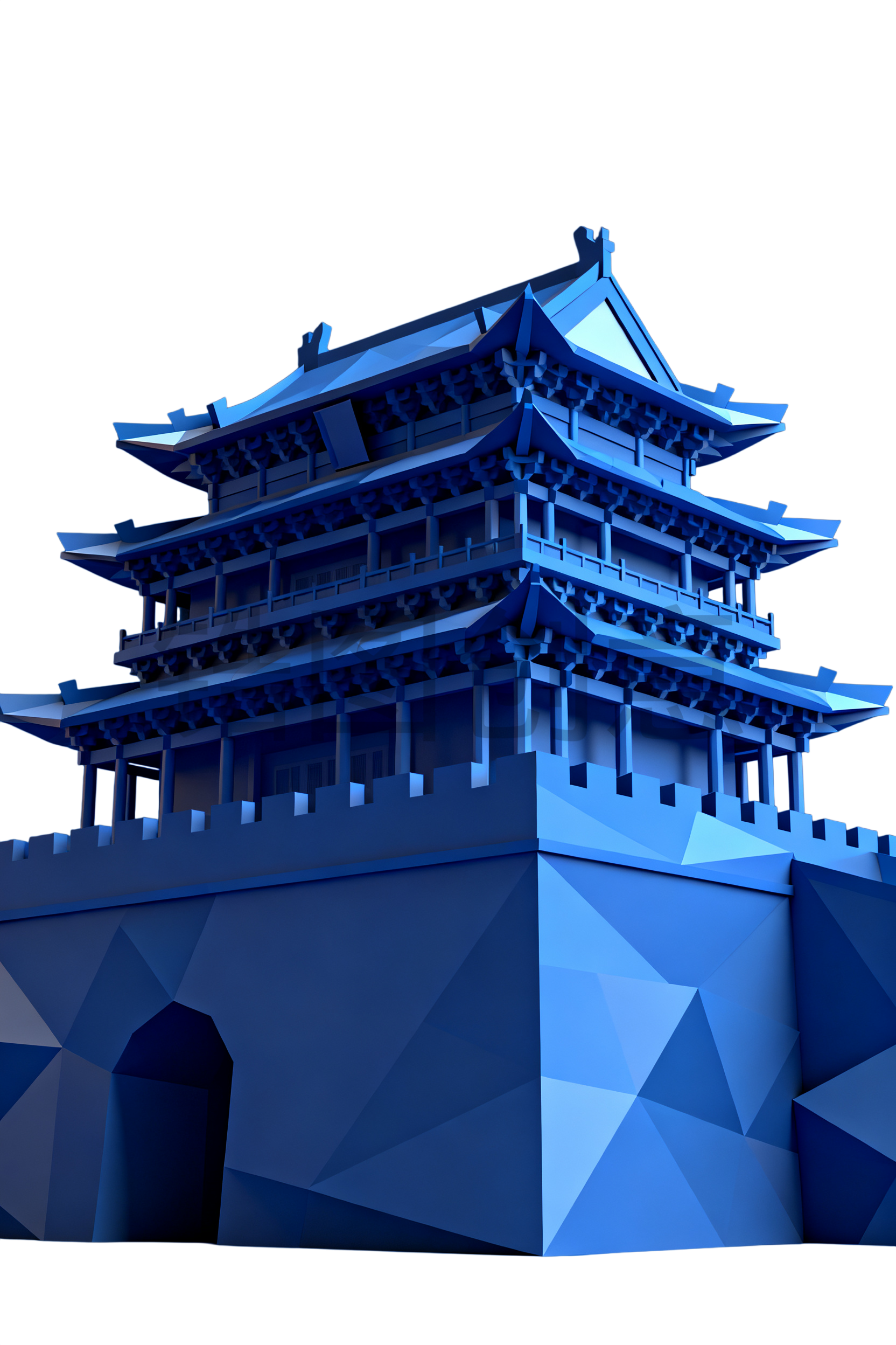 3d国风古风建筑楼阁元素