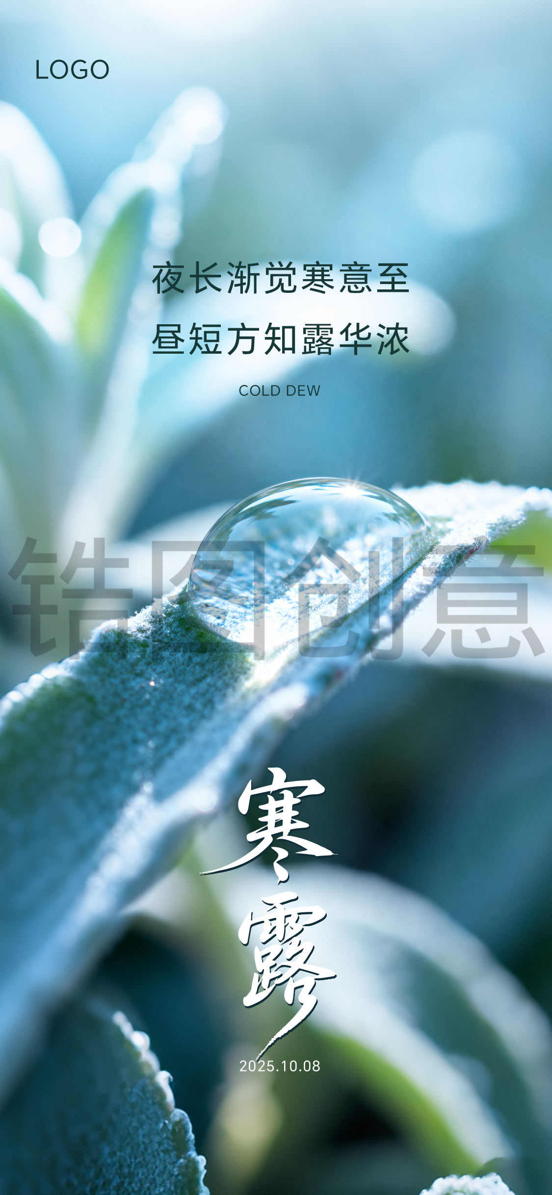 寒露白露霜降节气微信海报