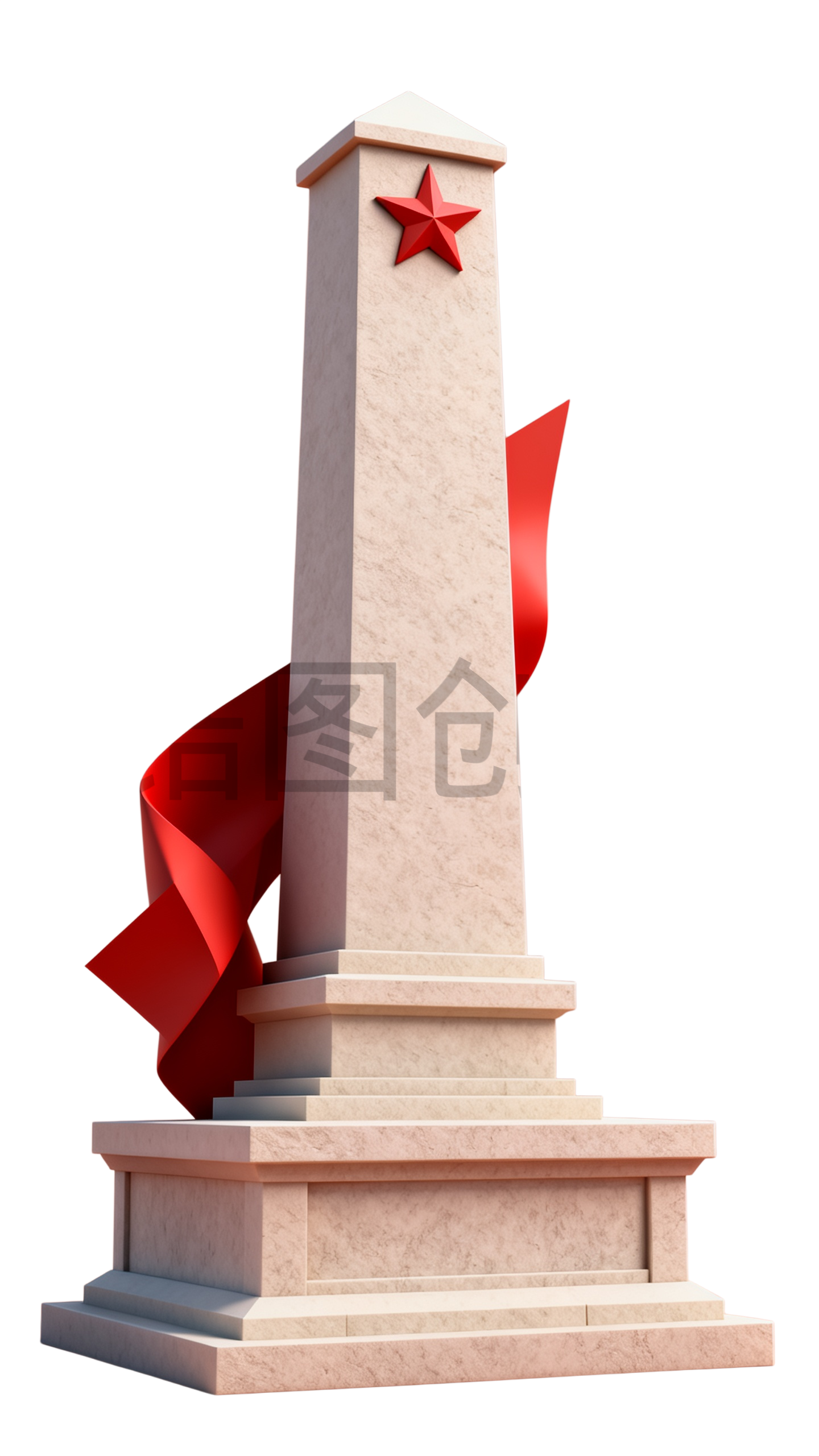 革命纪念日纪念碑3d元素
