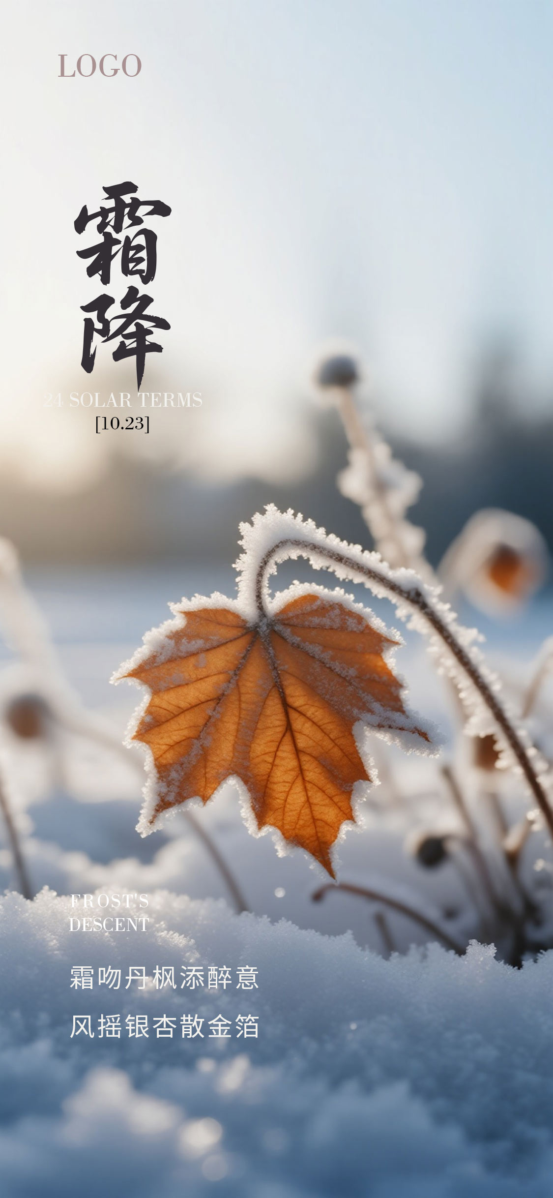 二十四节气之霜降海报