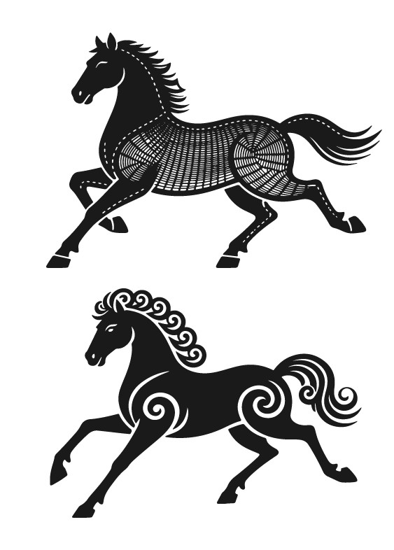 2026年马年马纹扁平马元素