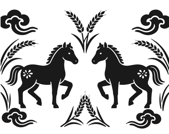 2026年马年马纹扁平马元素