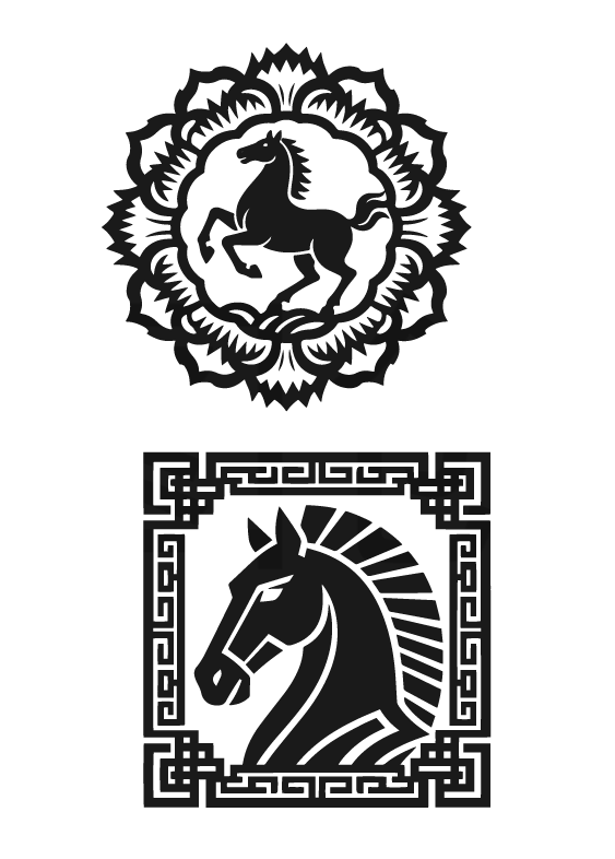 2026年马年马纹扁平马元素