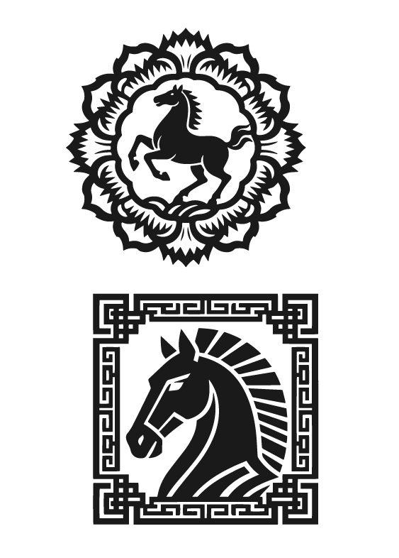 2026年马年马纹扁平马元素