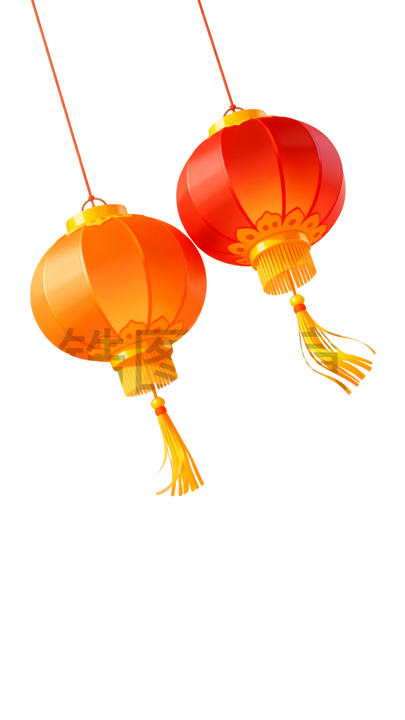 新年喜庆插画红灯笼元素