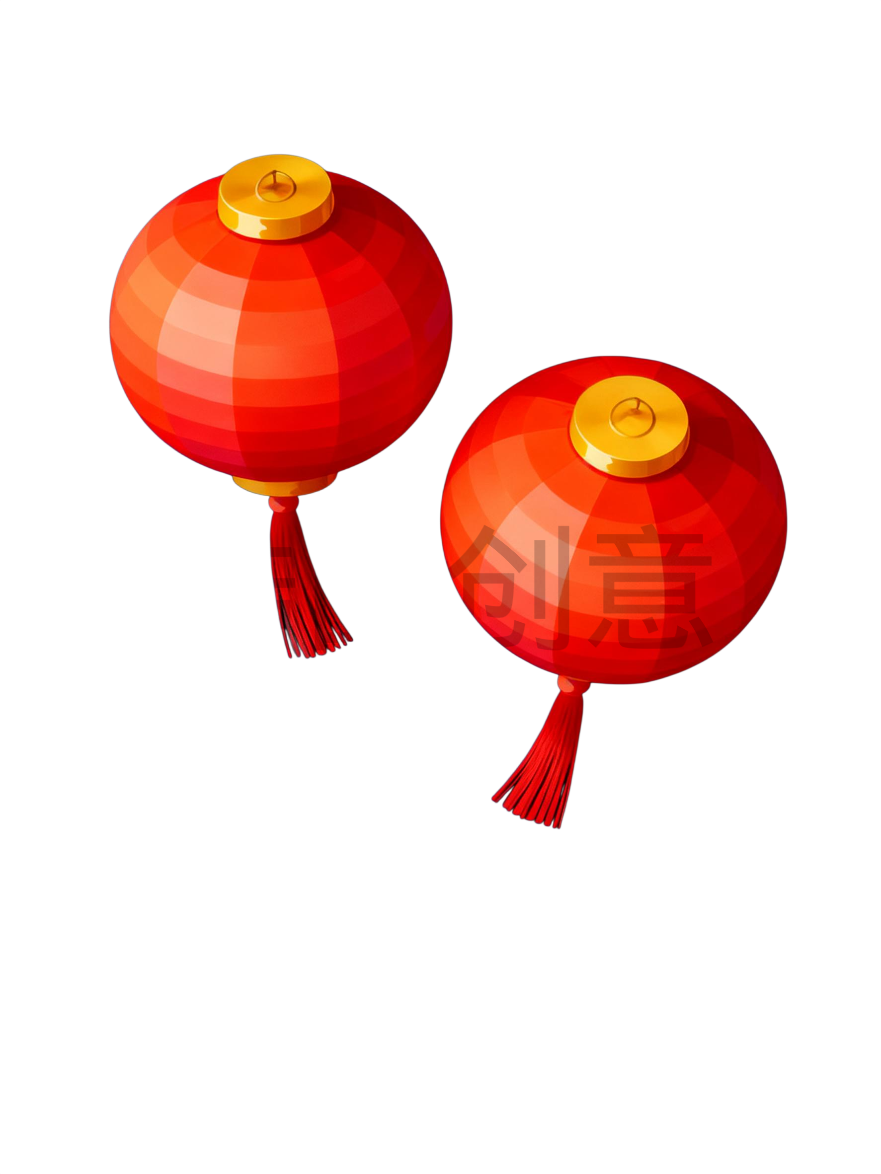 新年喜庆红灯笼元素