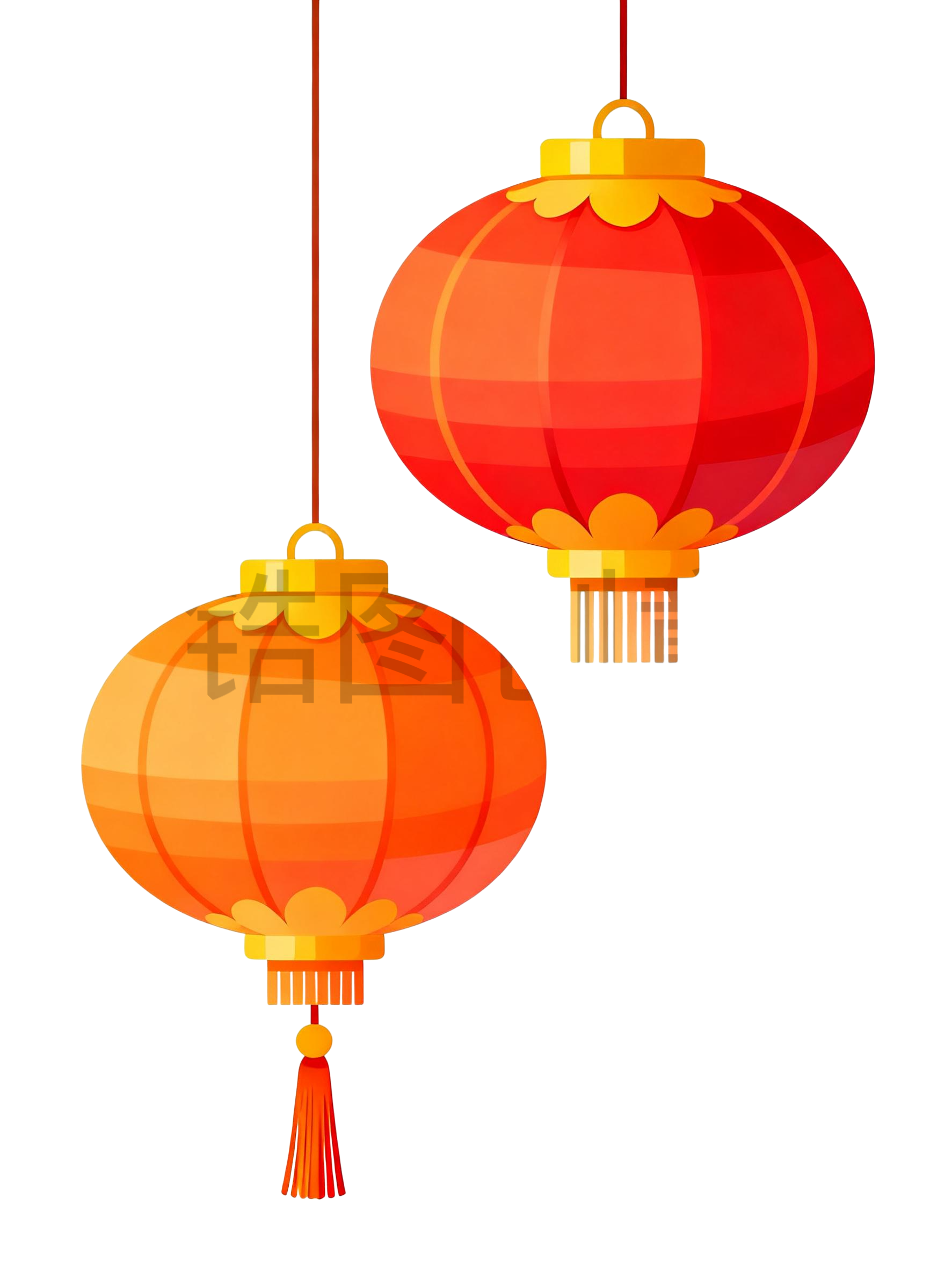 新年喜庆红灯笼元素