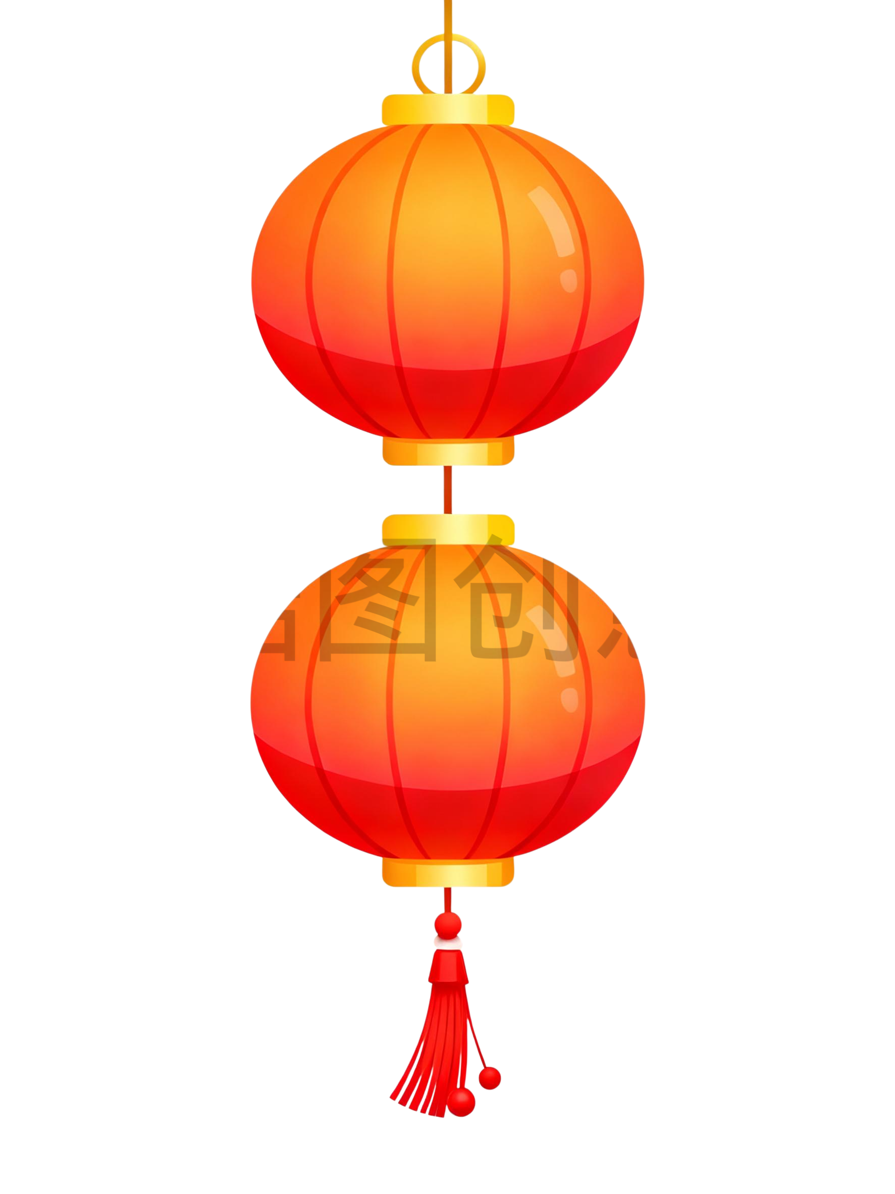 新年喜庆红灯笼元素