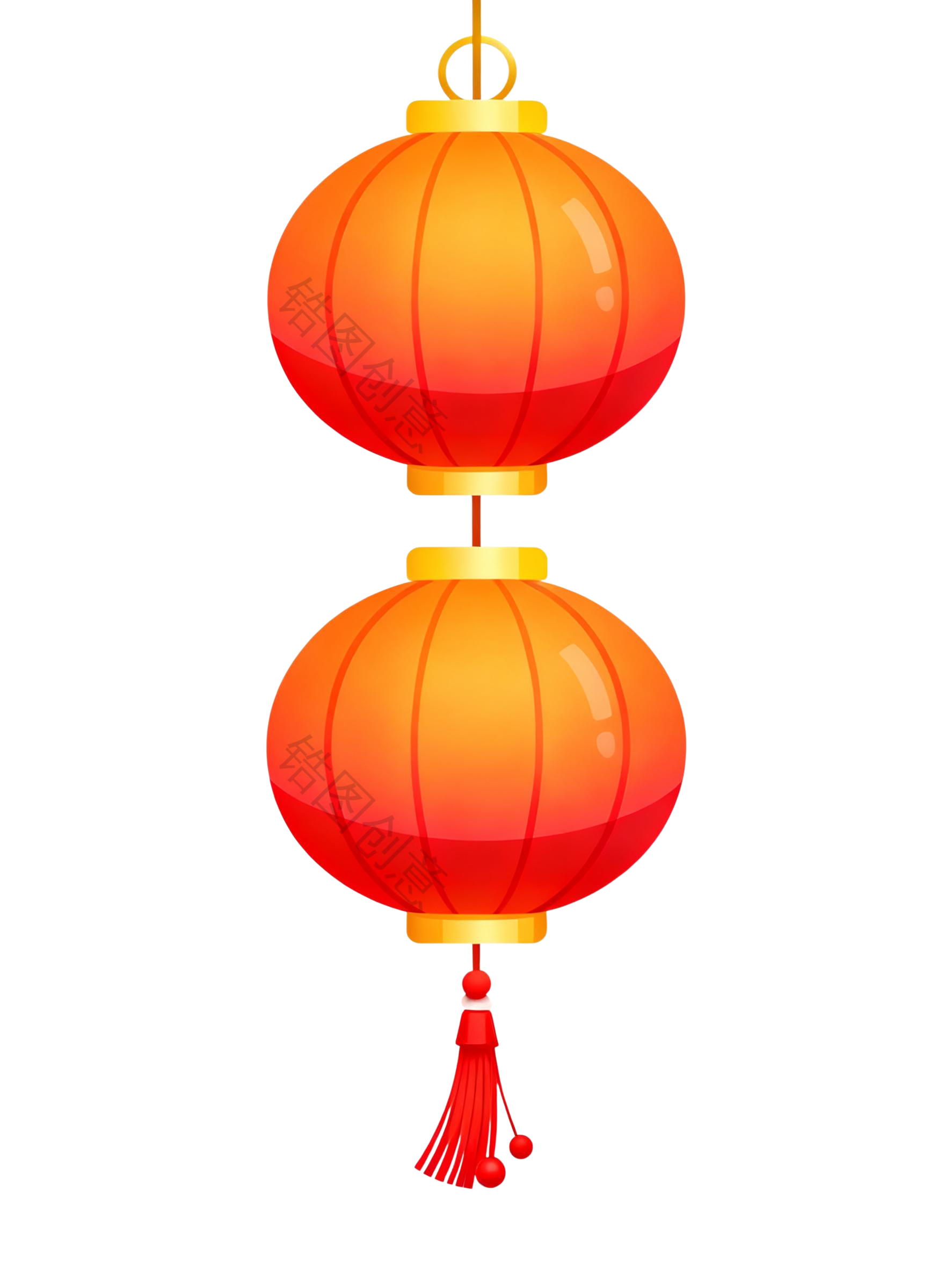 新年喜庆红灯笼元素