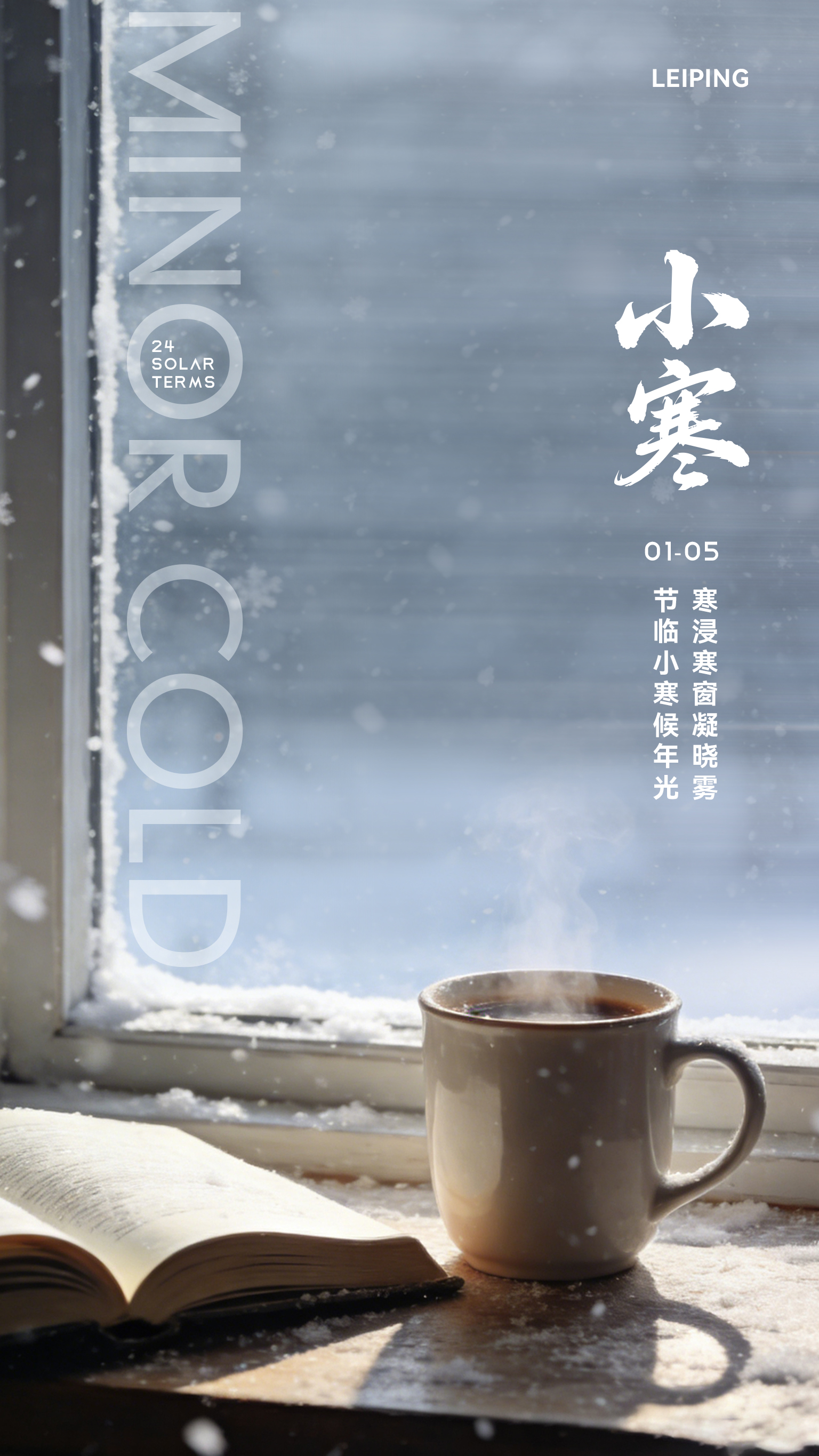 写实感大寒小寒节气海报