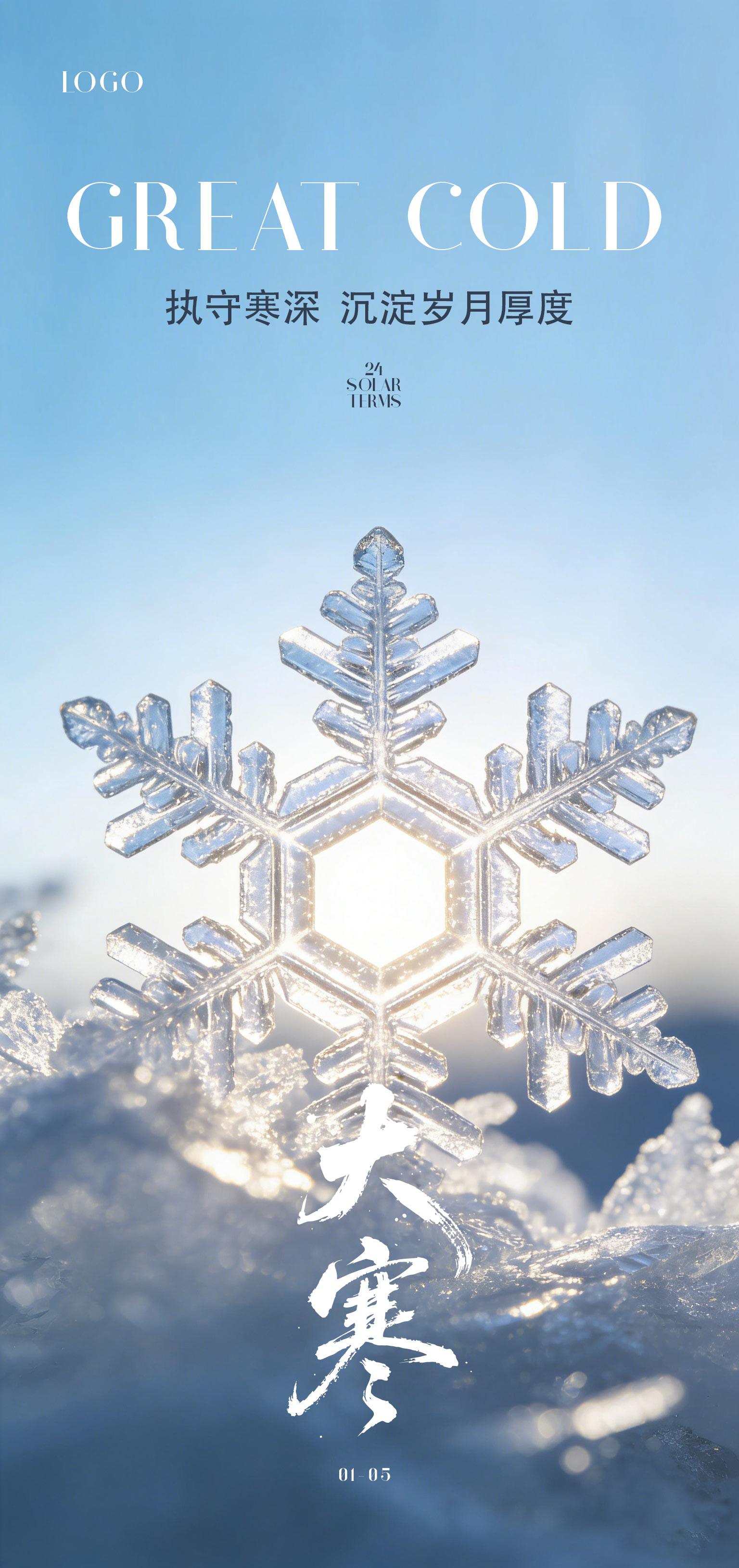 大寒小寒节气海报