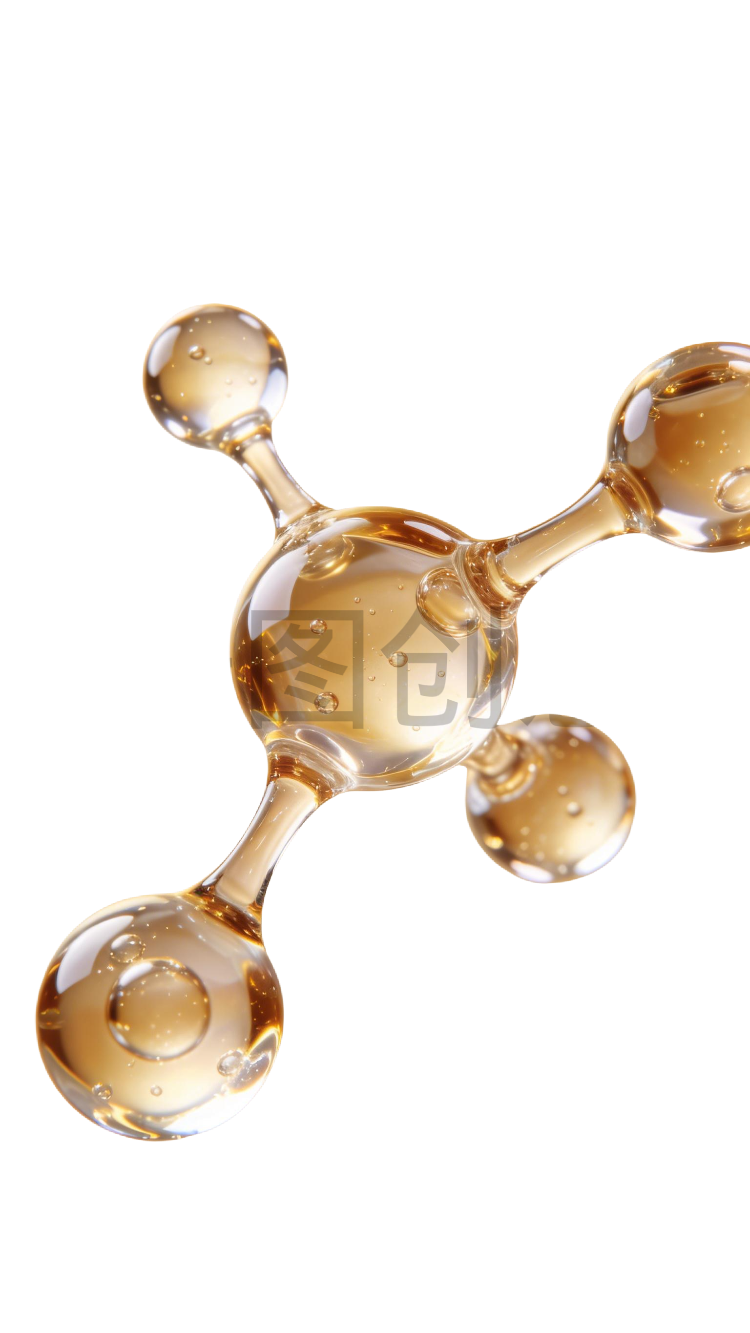 美妆系列金色透明感分子元素