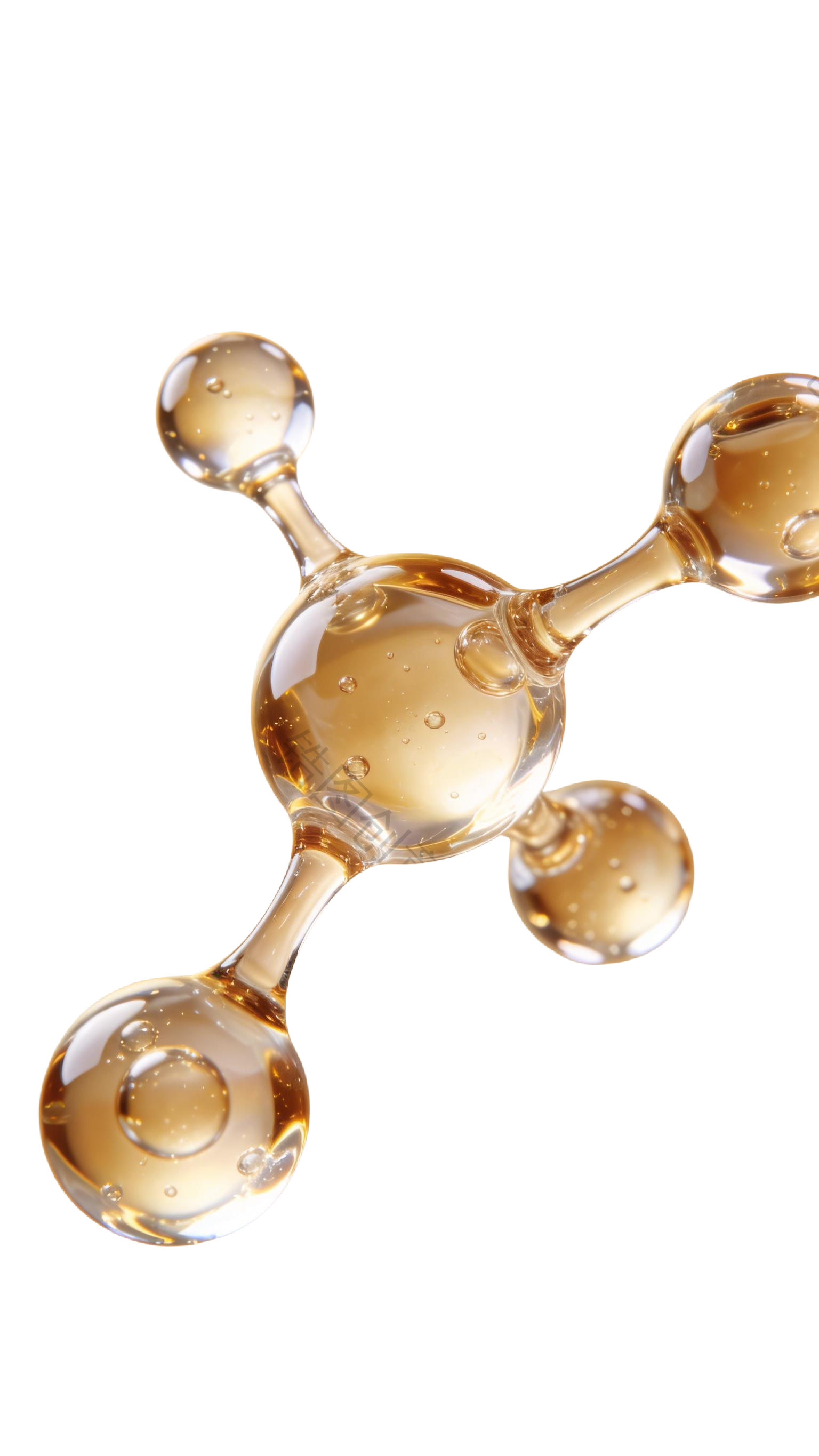 美妆系列金色透明感分子元素