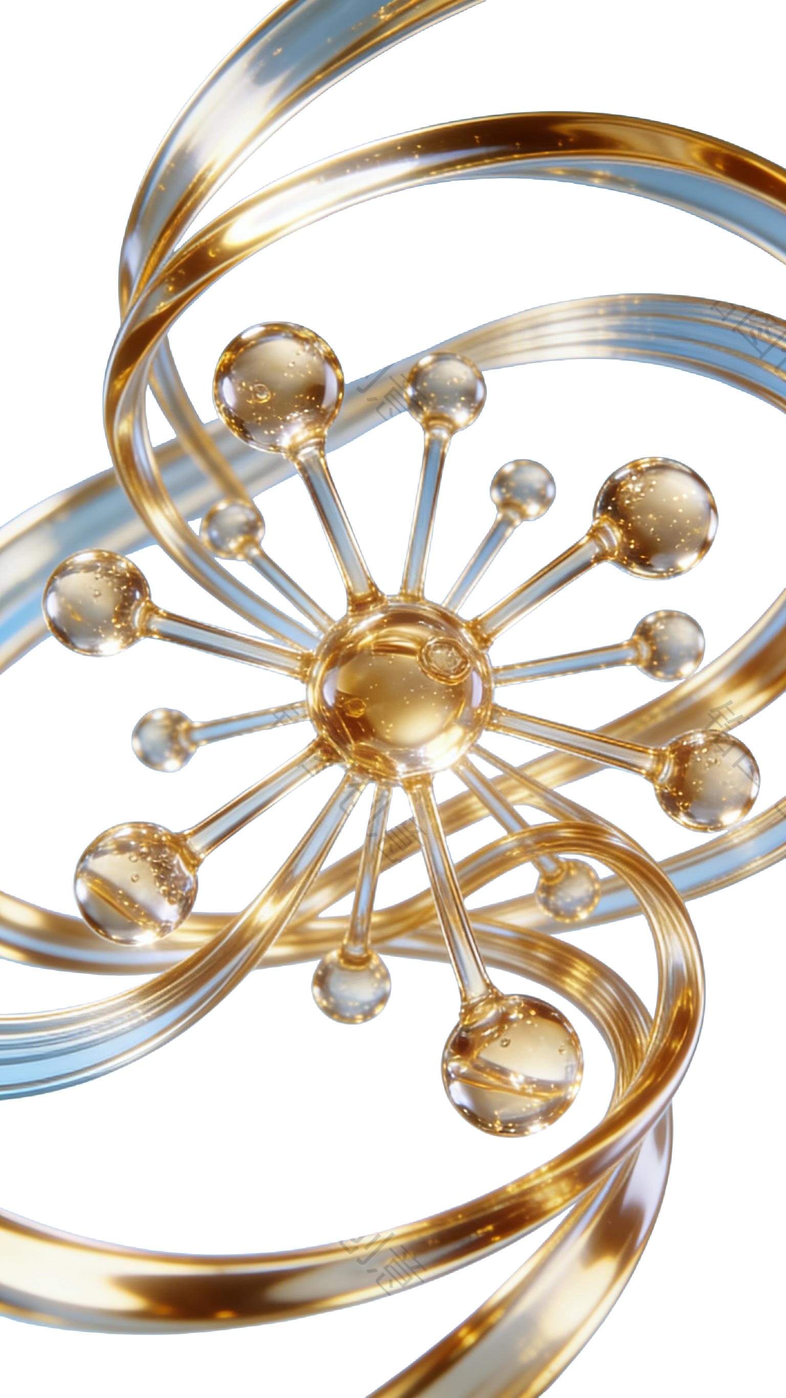 医疗系列3D透明分子结构