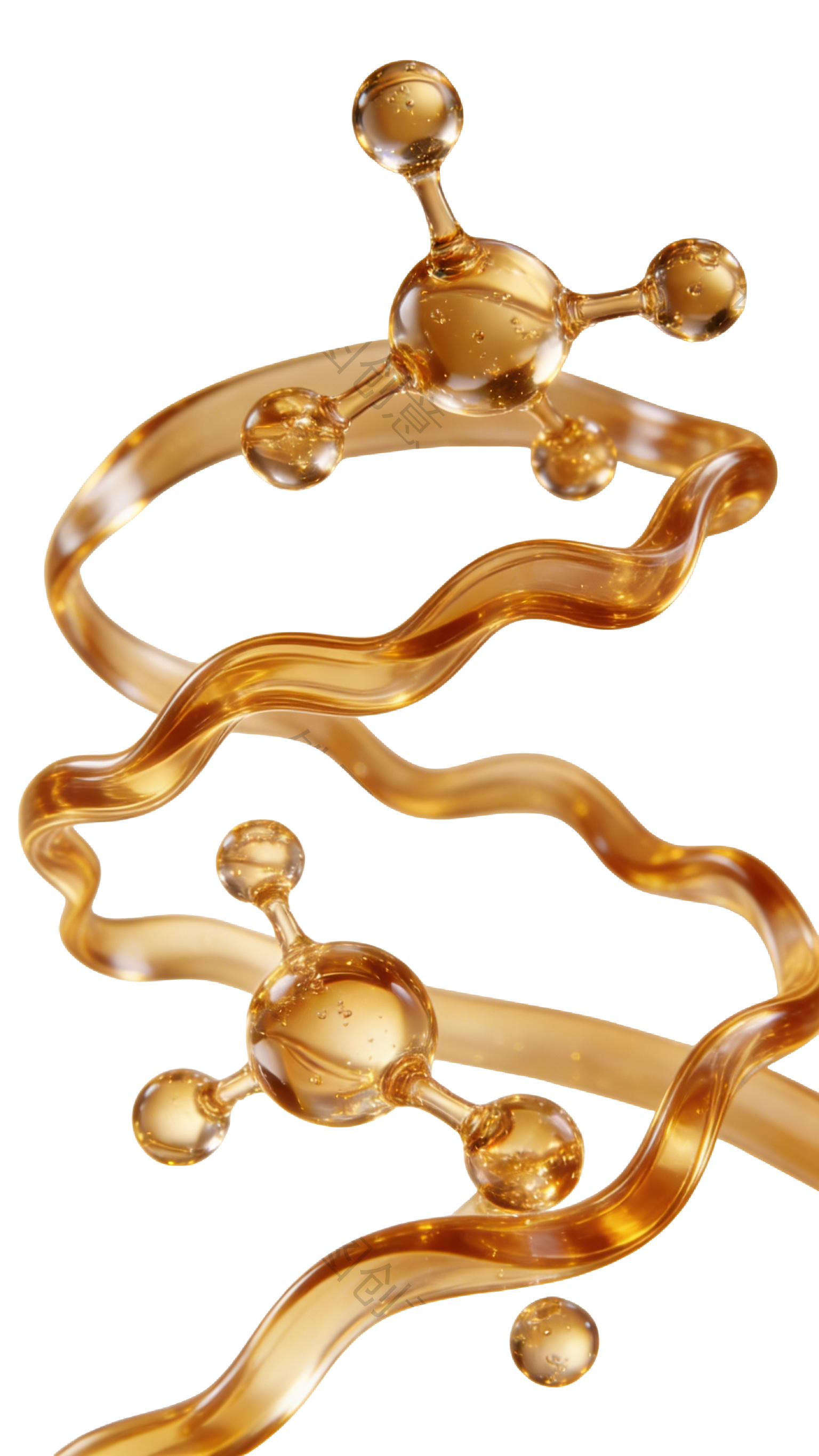 美妆系列金色透明感分子元素