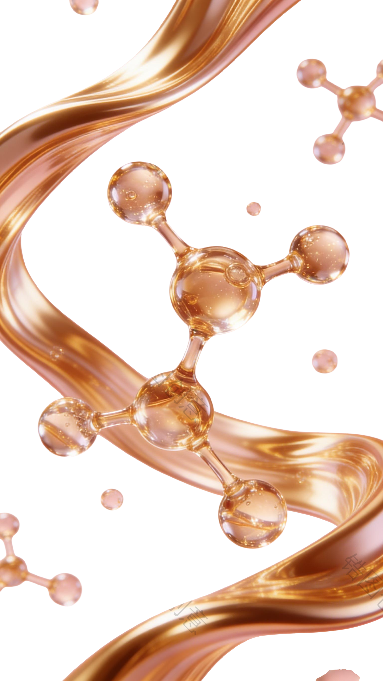 医疗系列3D透明分子结构