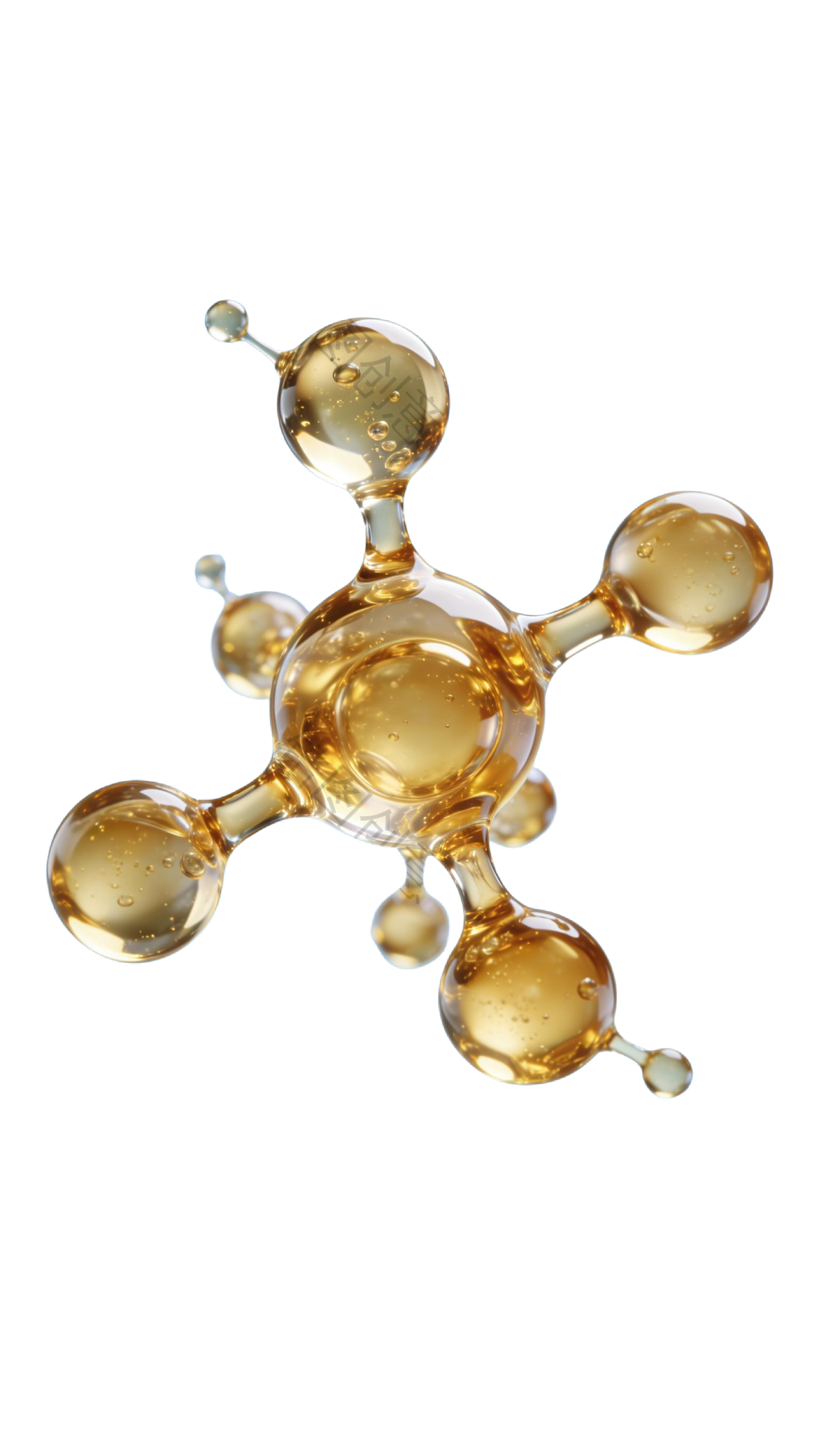 美妆系列金色透明感分子元素