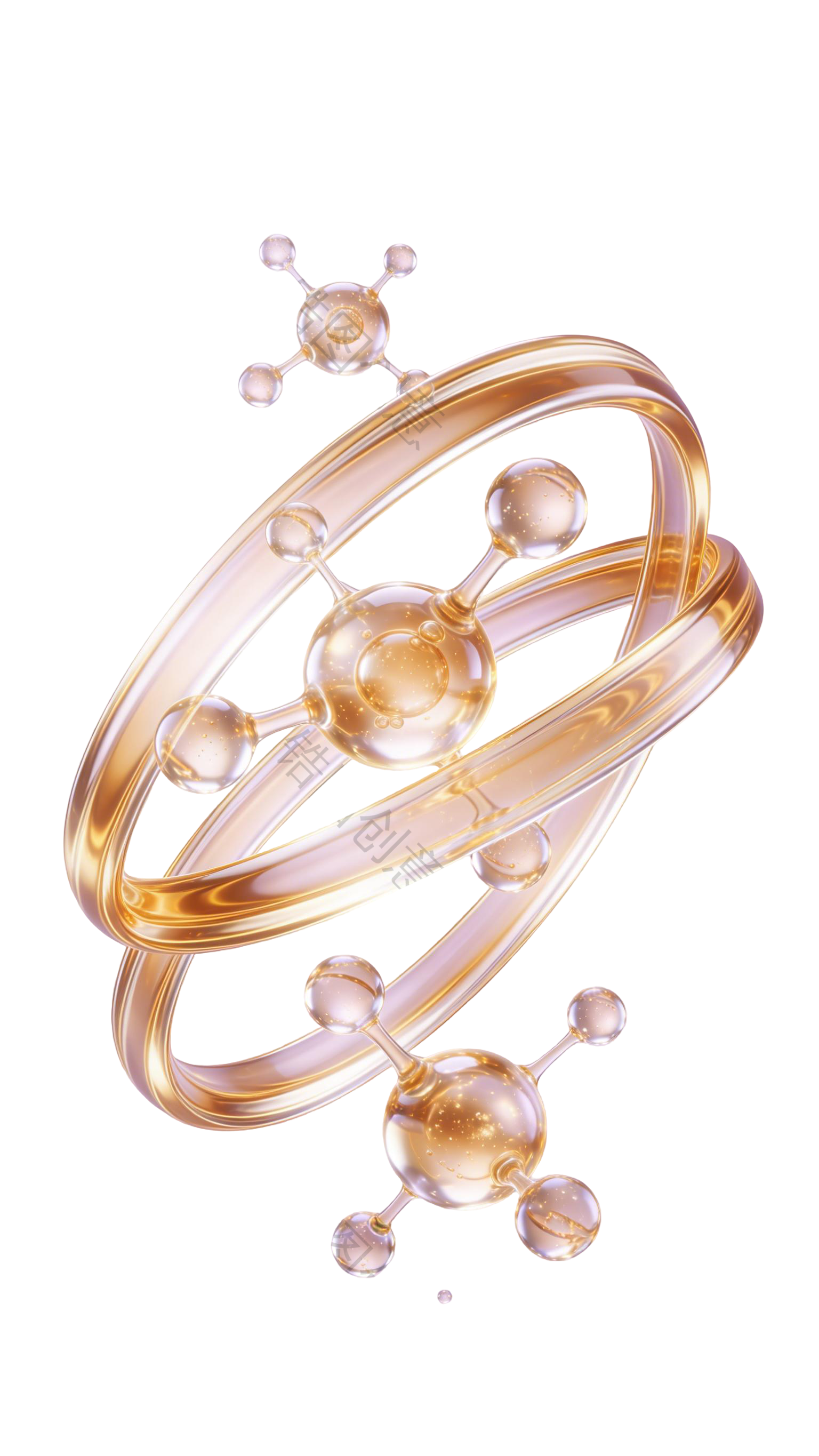 医疗系列3D透明分子结构