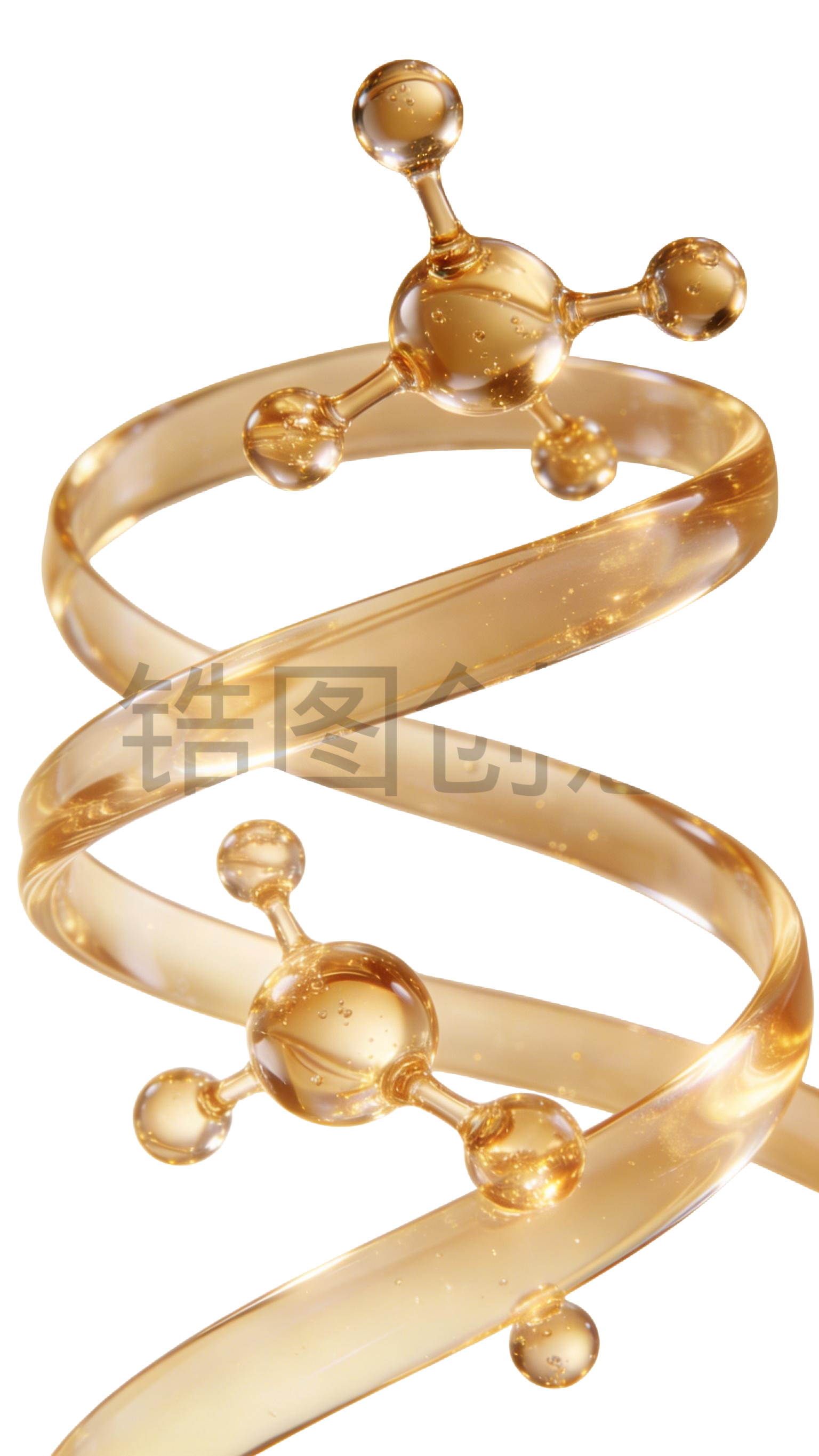 美妆系列金色透明感分子元素