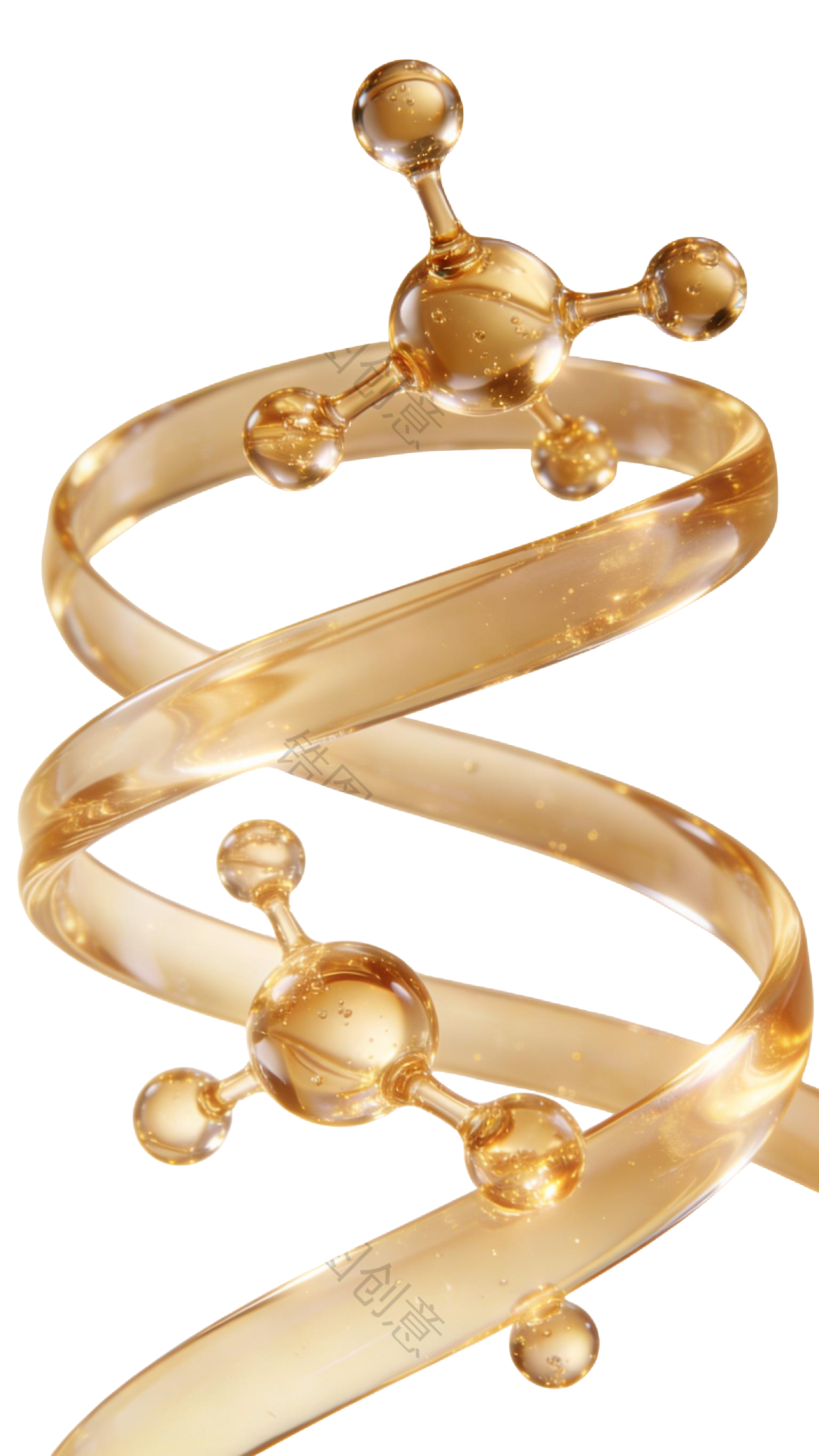 美妆系列金色透明感分子元素