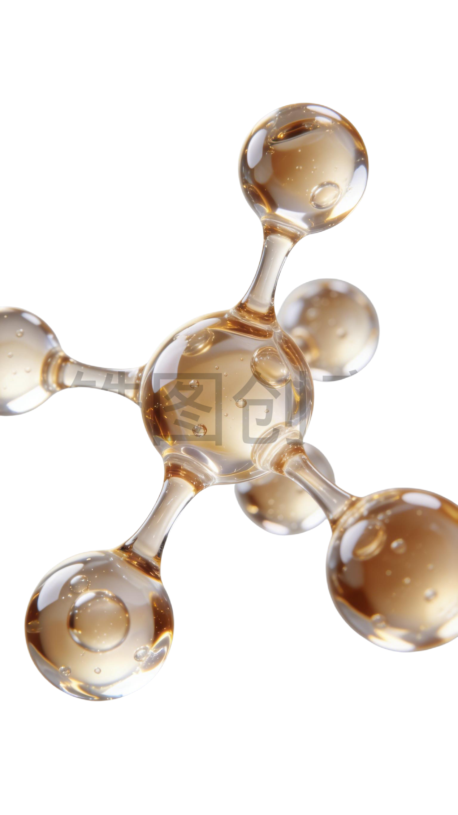 美妆系列金色透明感分子元素