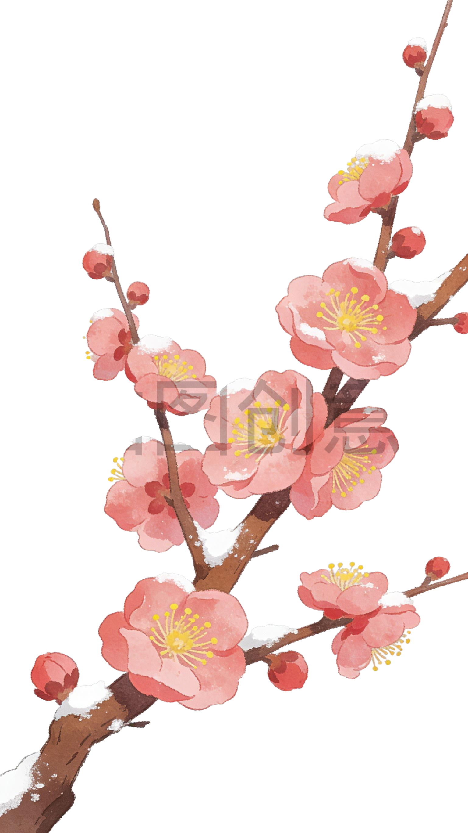梅花插画元素