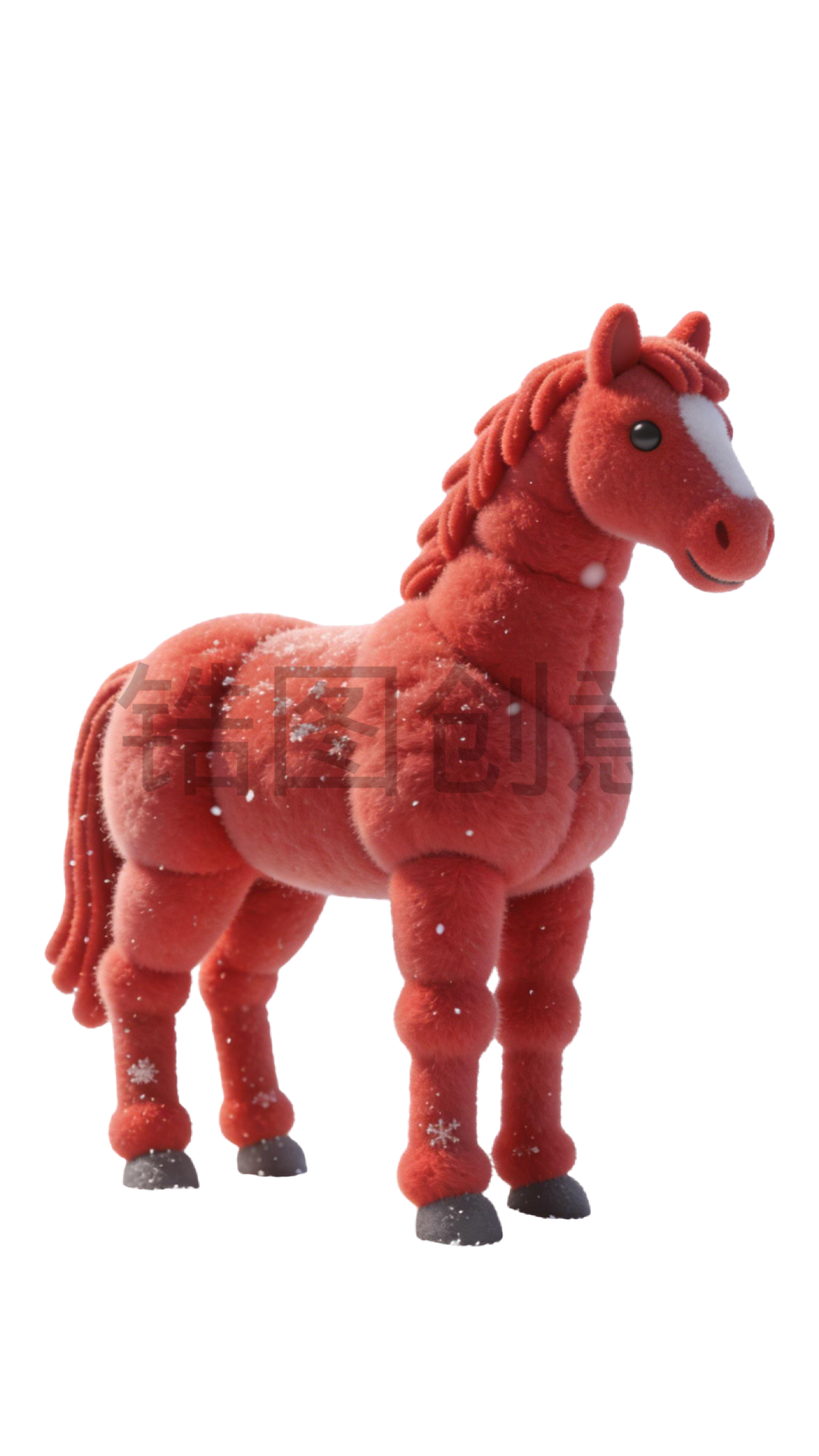 2026年马年生肖3d毛绒绒卡通马元素