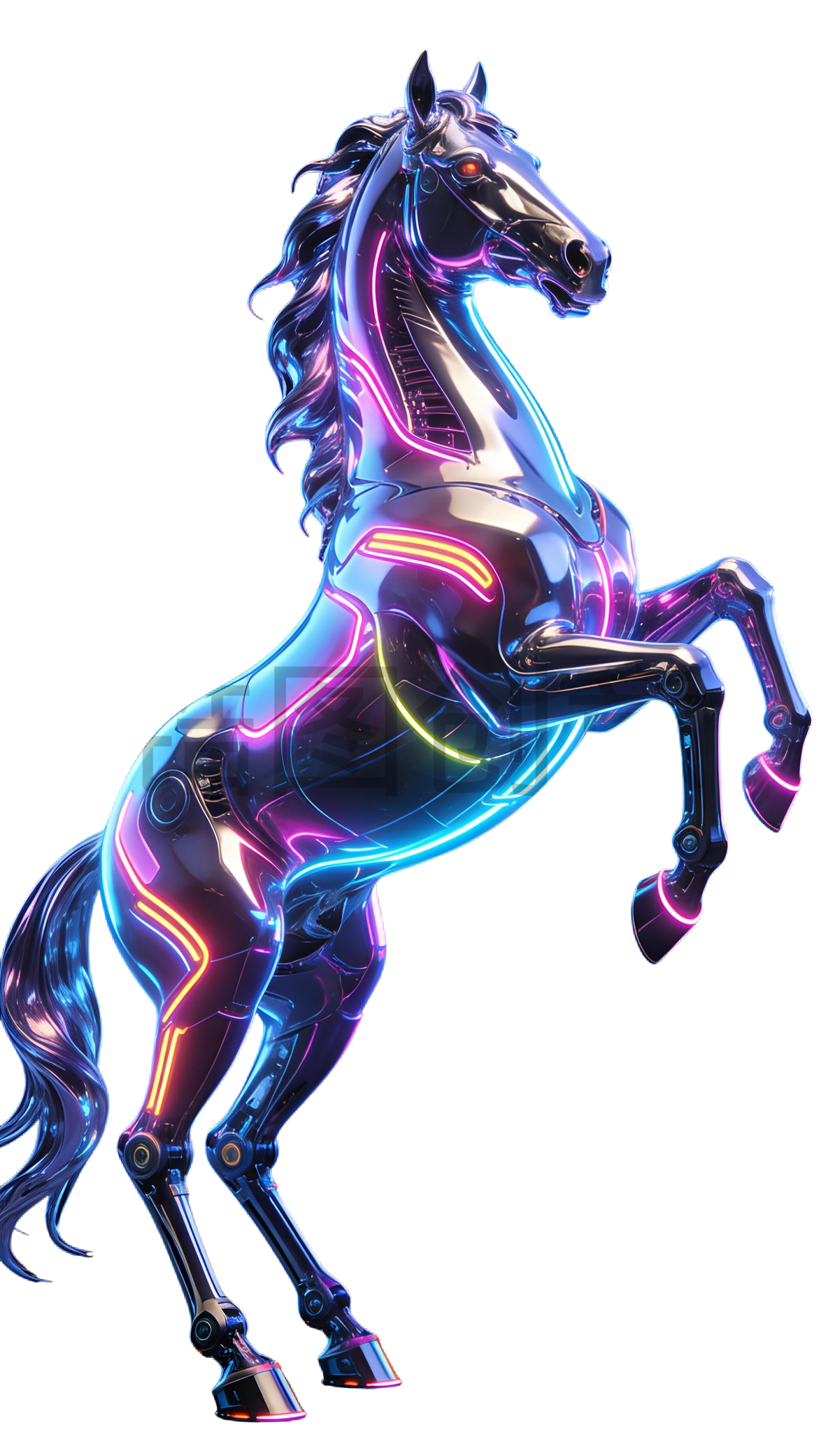 2026年3d朋克马元素