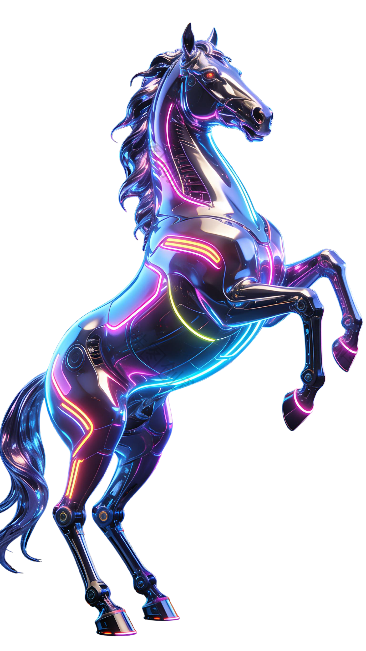 2026年3d朋克马元素