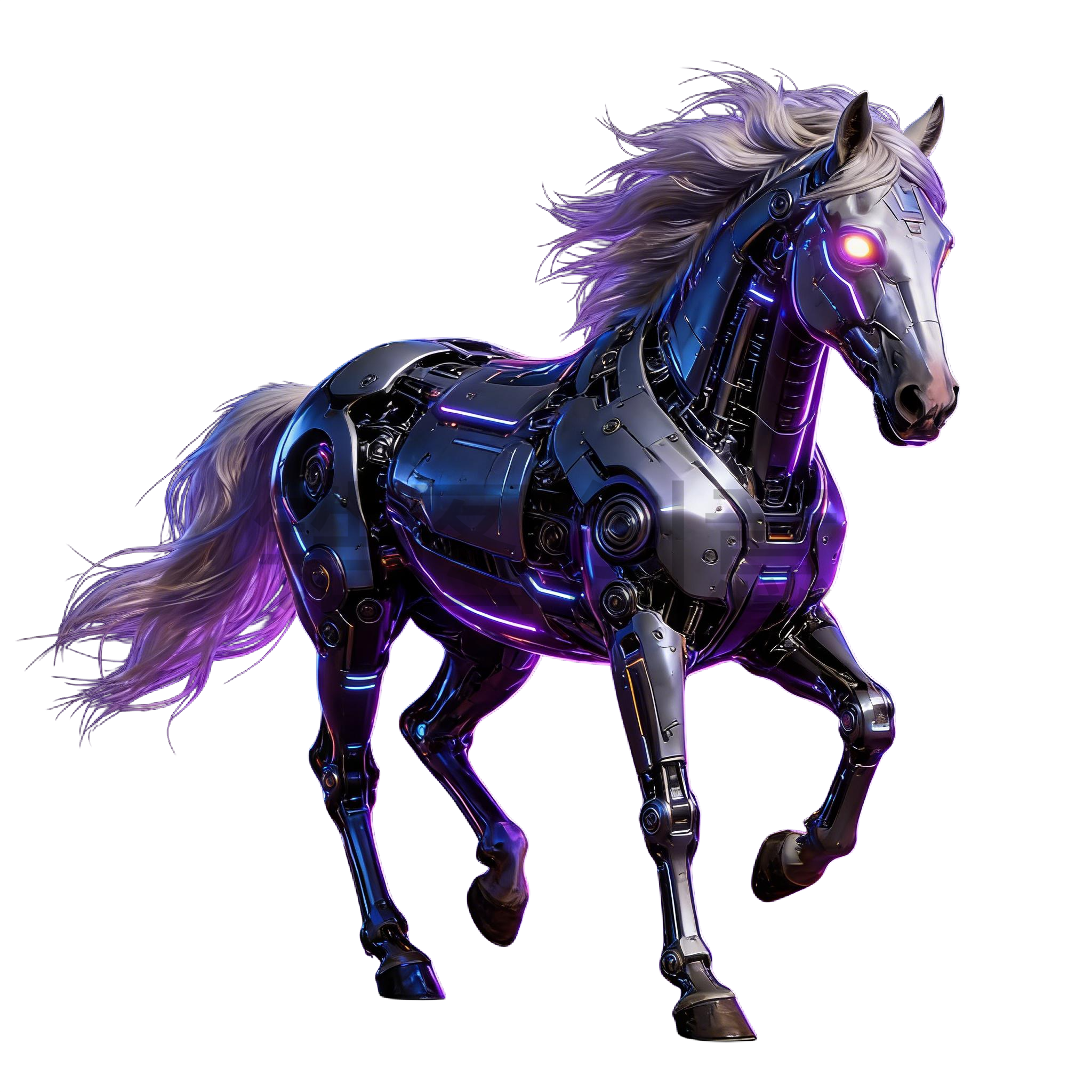 科技感朋克马年马元素